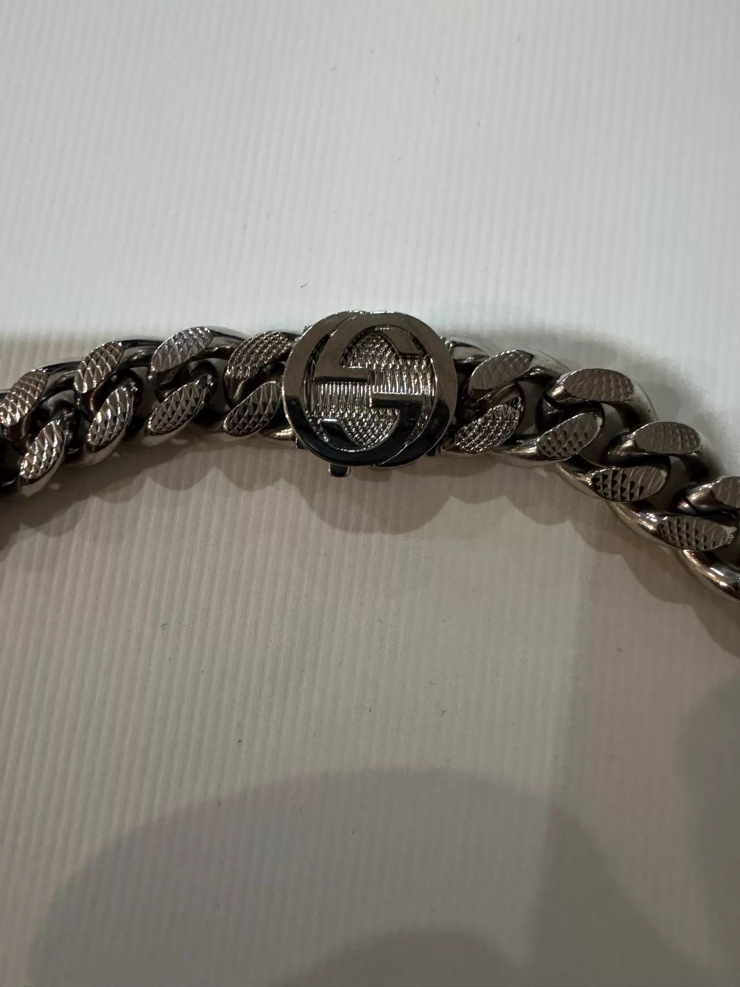 Gucci Gucci 100th Anniv Letter Logo Necklace IU Unisex New w/ Tags Size ONE SIZE - 4 Thumbnail