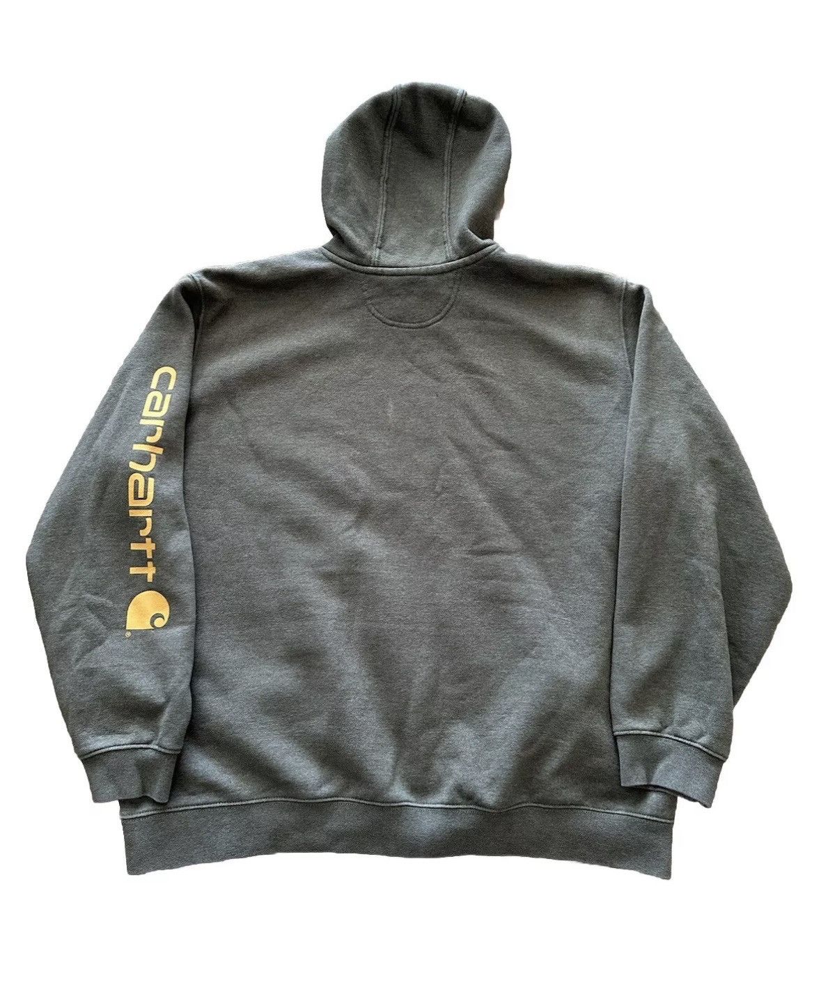 Carhartt × Vintage Vintage Y2K Carhartt Spellout Hoodie Size US XXL / EU 58 / 5 - 2 Thumbnail