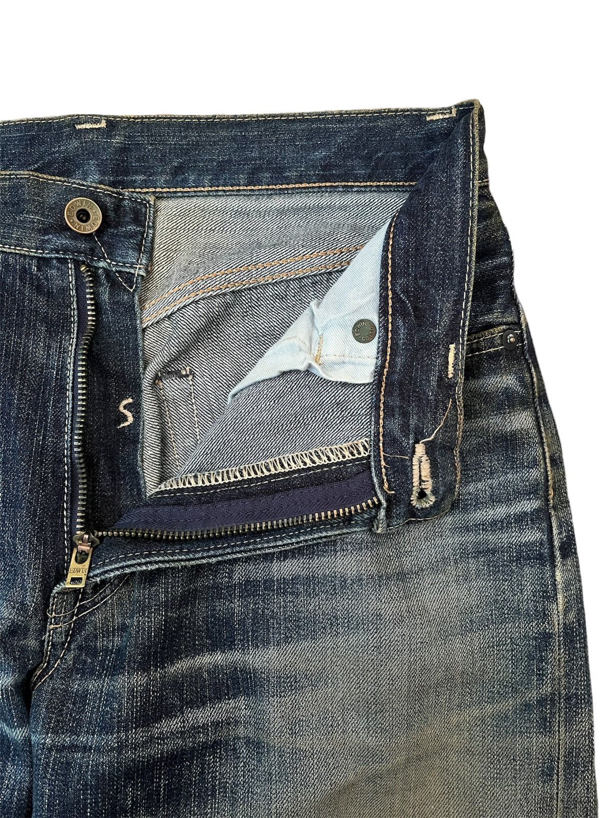 Iron Heart Selvedge Jeans Edwin 505s Red Line Distressed Denim Momotaro Size US 29 - 7 Thumbnail