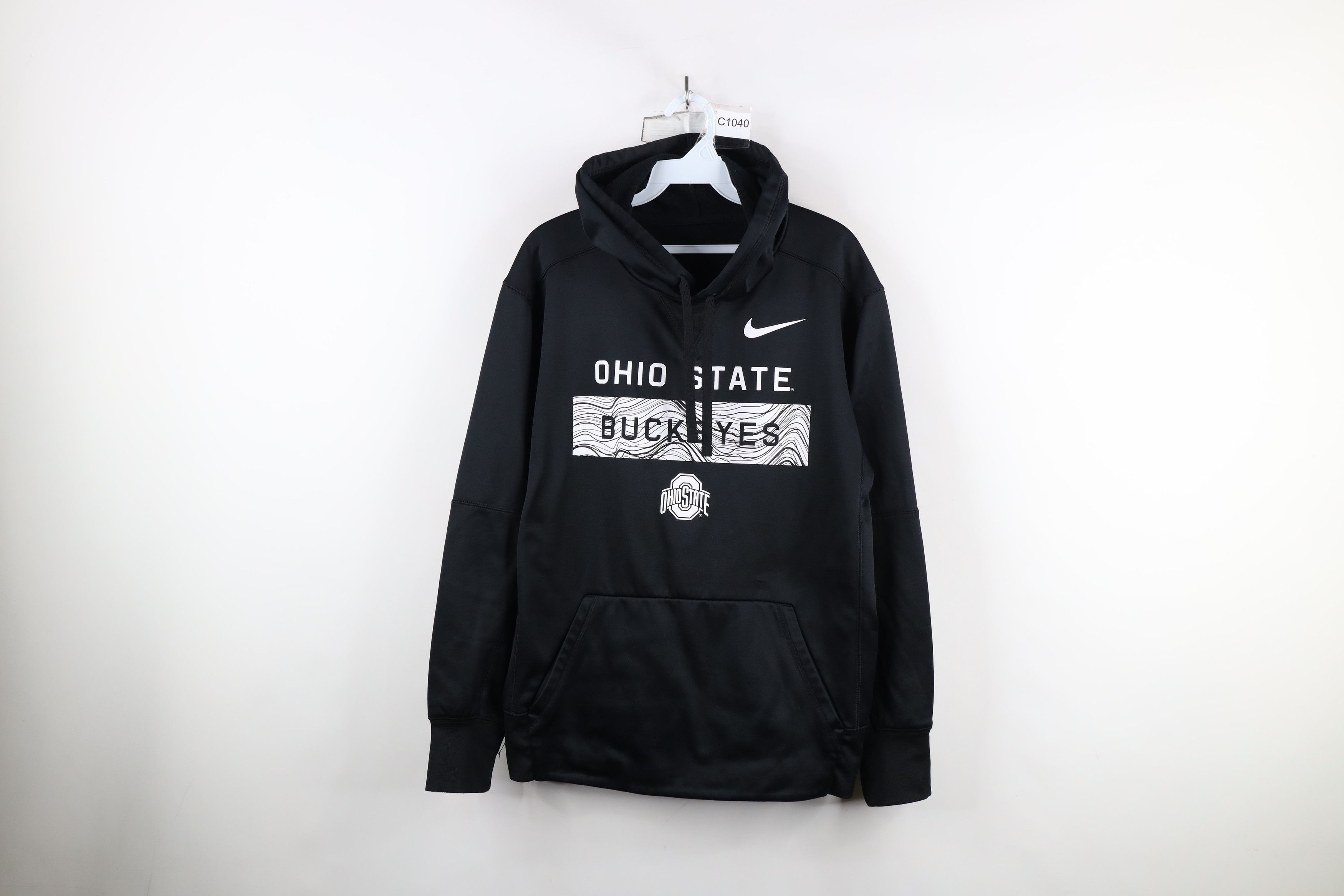Nike × Vintage Nike Ohio State University Football Hoodie Sweatshirt Black Size US L / EU 52-54 / 3 - 1 Thumbnail