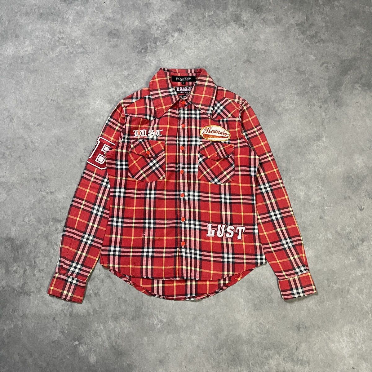 Japanese Brand 2000s Buzz Spunky - Japanese Brand Archive Patch Plaid Shirt Size US M / EU 48-50 / 2 - 1 Thumbnail