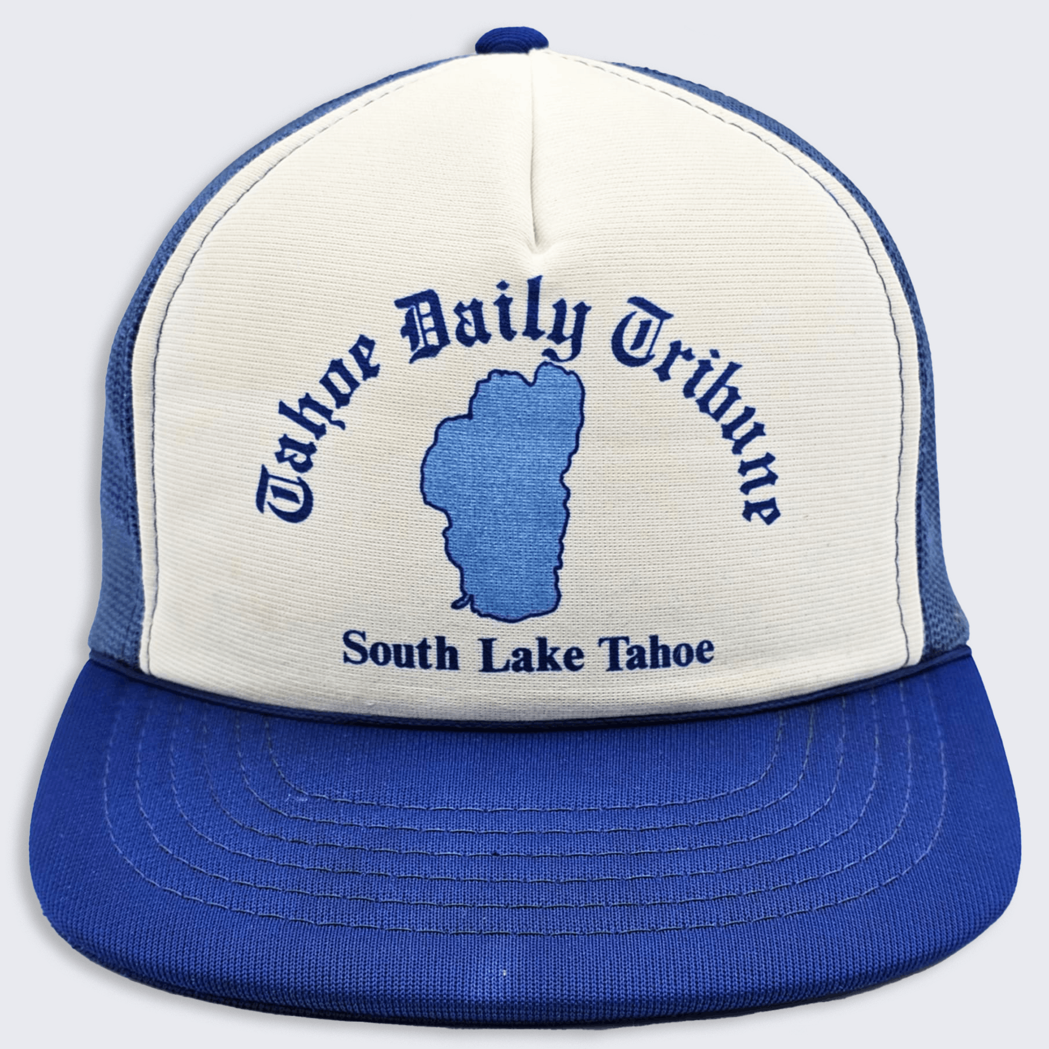 Vintage Lake Tahoe Vintage 70s Daily Tribune Newspaper Trucker Hat Size ONE SIZE - 1 Thumbnail