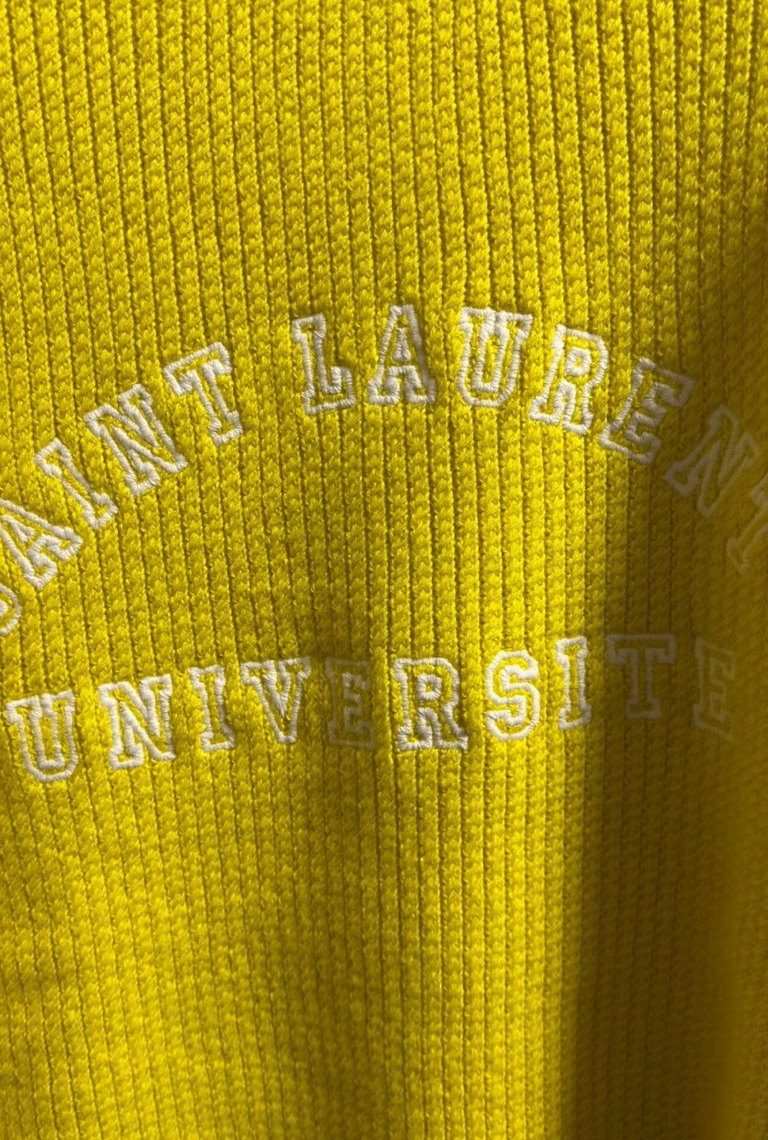Saint Laurent Paris Saint Laurent Yellow Embroidered Logo Sweater Size US S / EU 44-46 / 1 - 3 Thumbnail
