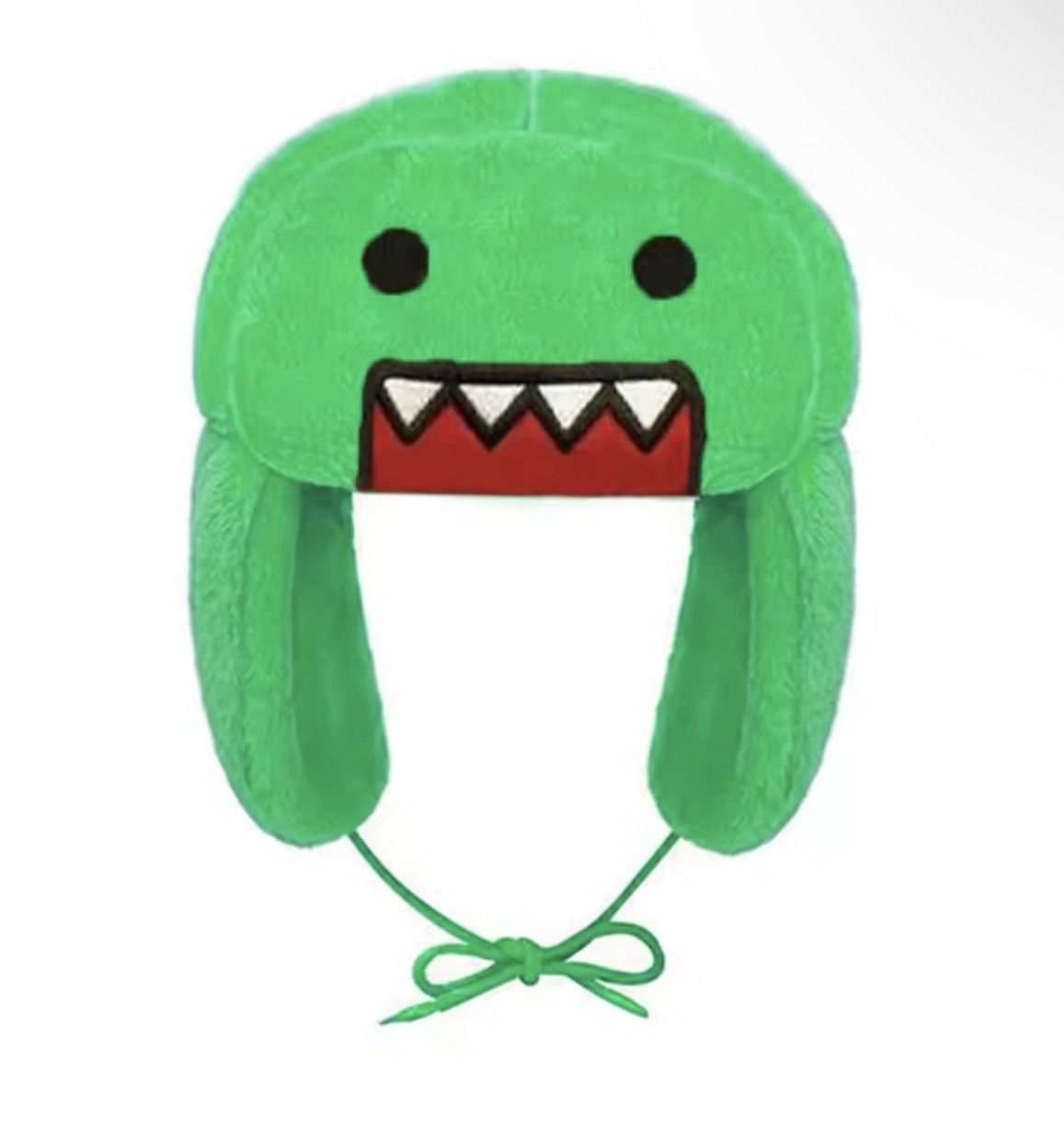 Japanese Brand Vintage Domo Kun Green Ushanka Autumn Winter Warm Hat Size ONE SIZE - 1 Thumbnail