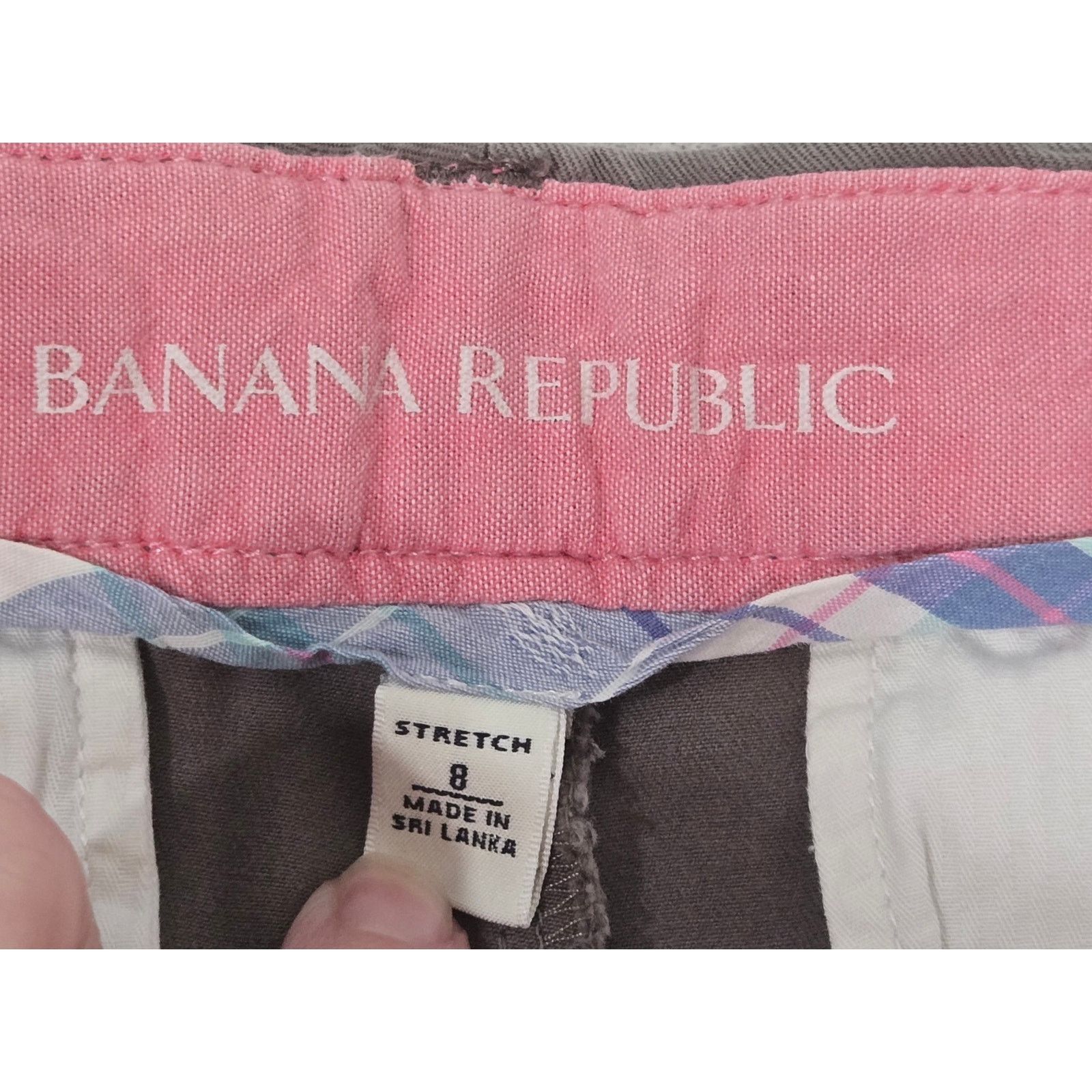 Other Banana Republic Gray Green Flat Front Chino Shorts 8 Stretch Size 30" / US 8 / IT 44 - 3 Thumbnail