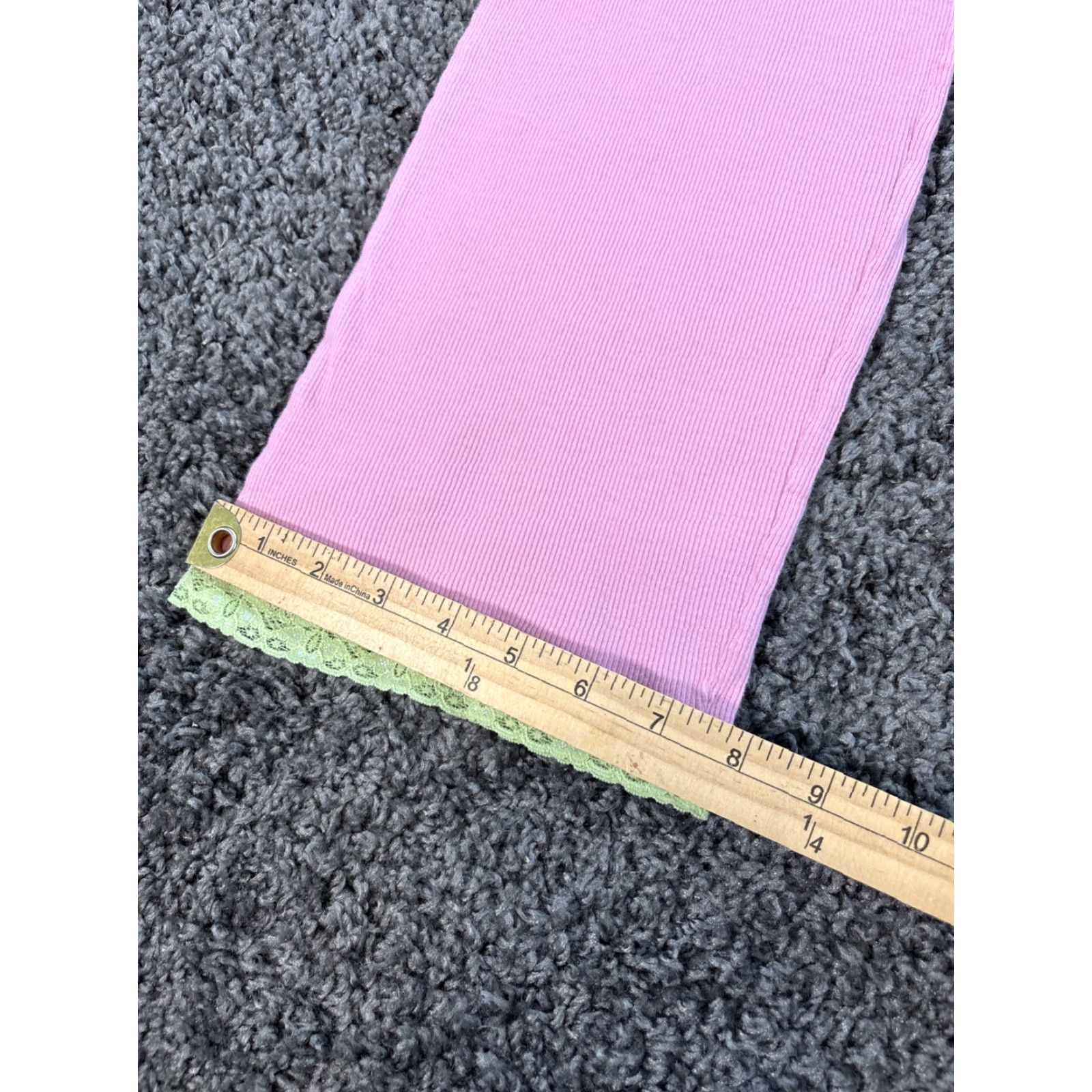 Soft Surroundings VINTAGE Soft Surroundings Pants Womens 90s Flared Low Rise Sweatpants Pink 26 L 28in 90s Thermal Lace Trim Flex? Size 36" / US 14 / IT 50 - 3 Thumbnail