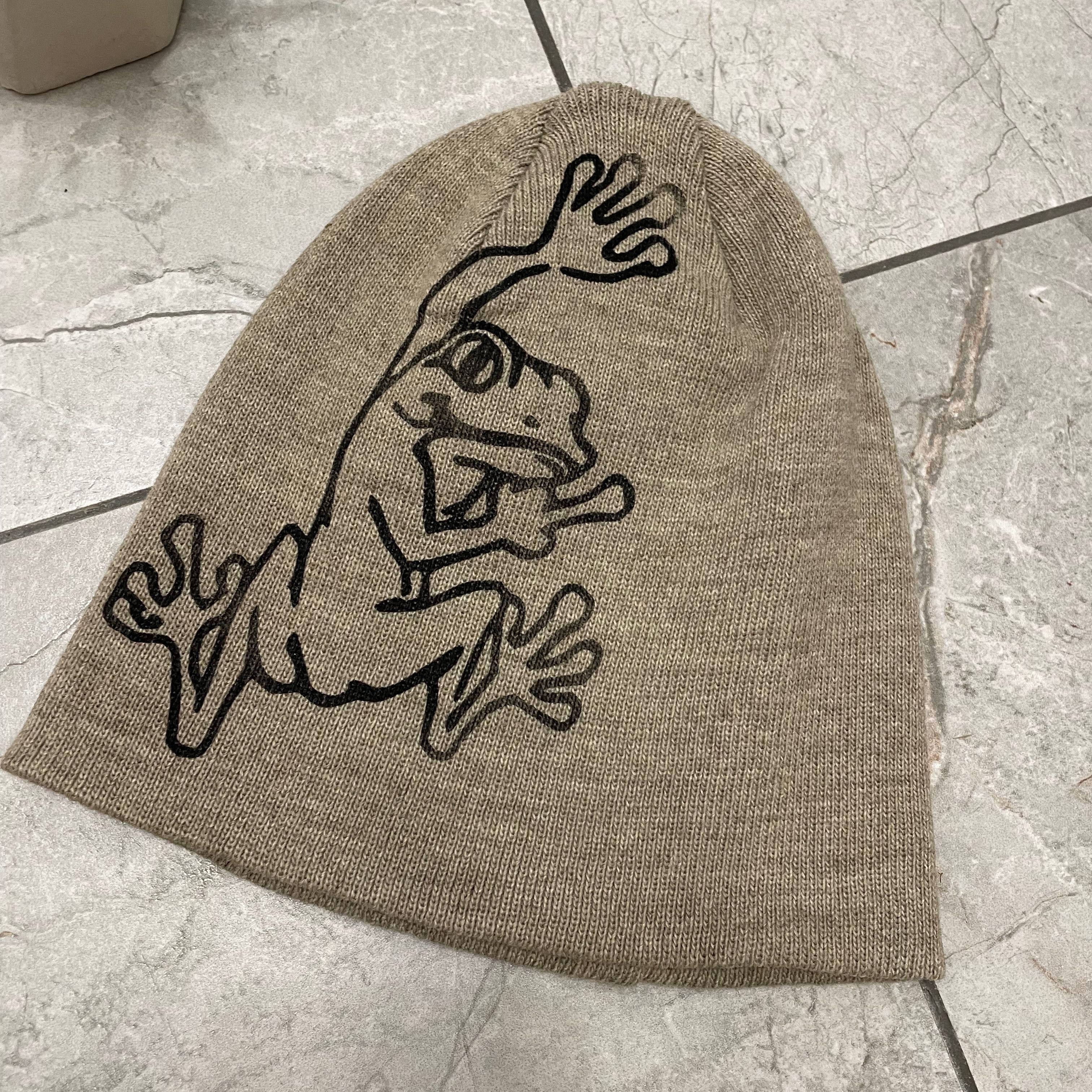 Other Very rare beanie hat y2k grunge print frog Size ONE SIZE - 5 Thumbnail
