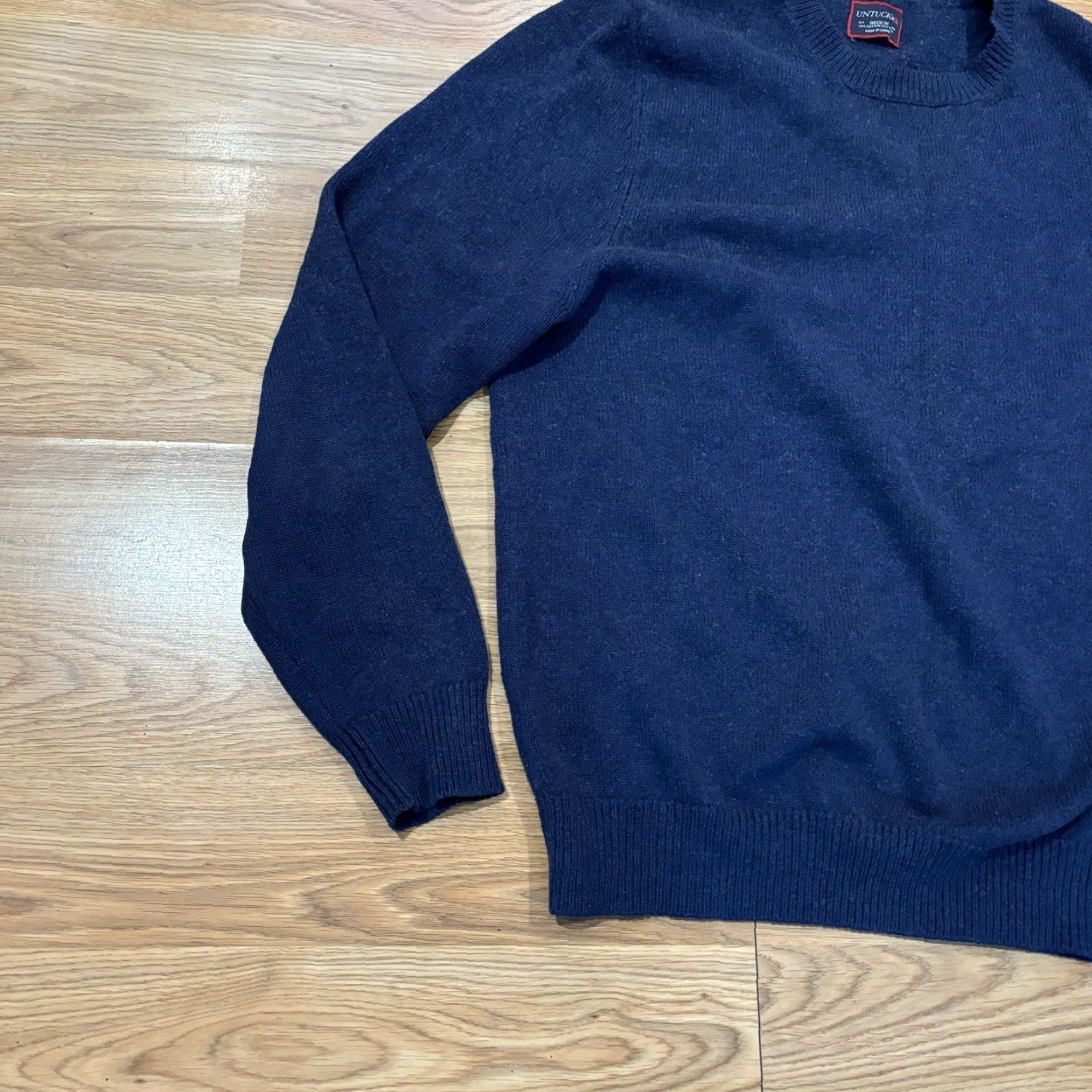 UNTUCKit UNTUCKit Crew Neck Sweater Navy Blue Wool Blend Pullover Men’s Size Medium Size US M / EU 48-50 / 2 - 5 Thumbnail