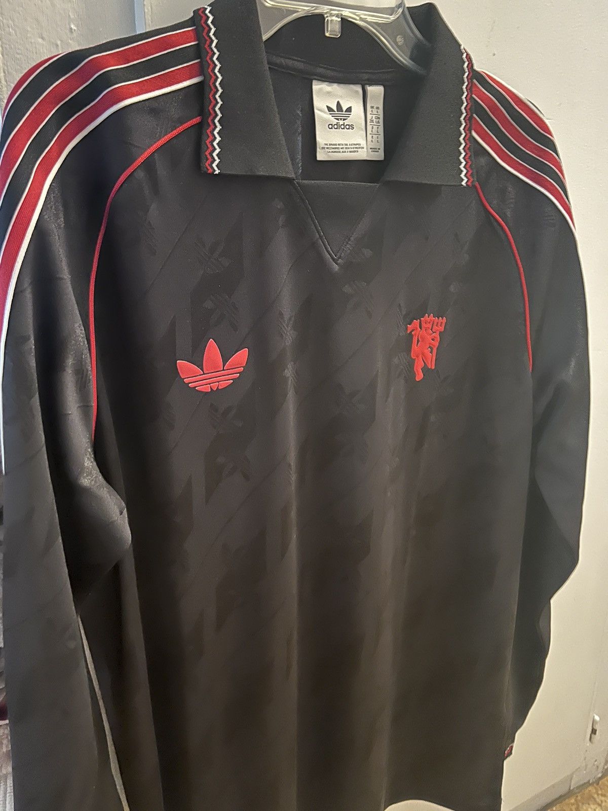 Adidas Manchester United adidas Lifestyler Long Sleeve Jersey Size US L / EU 52-54 / 3 - 2 Thumbnail