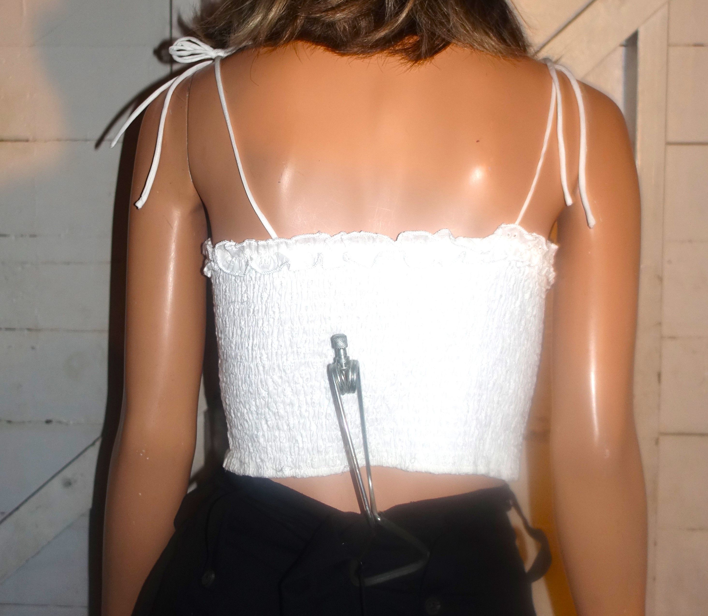 Other Hey Babe White Eyelet Tank Top M Size M / US 6-8 / IT 42-44 - 5 Thumbnail