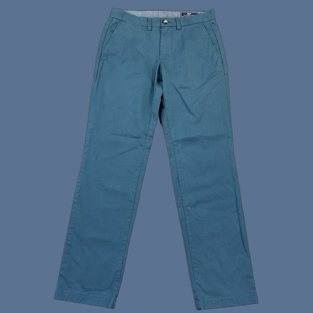 Vineyard Vines Vineyard Vines Breaker Pants Mens 28x30 Teal Flat Front Chino Stretch Preppy Size US 28 / EU 44 - 1 Thumbnail