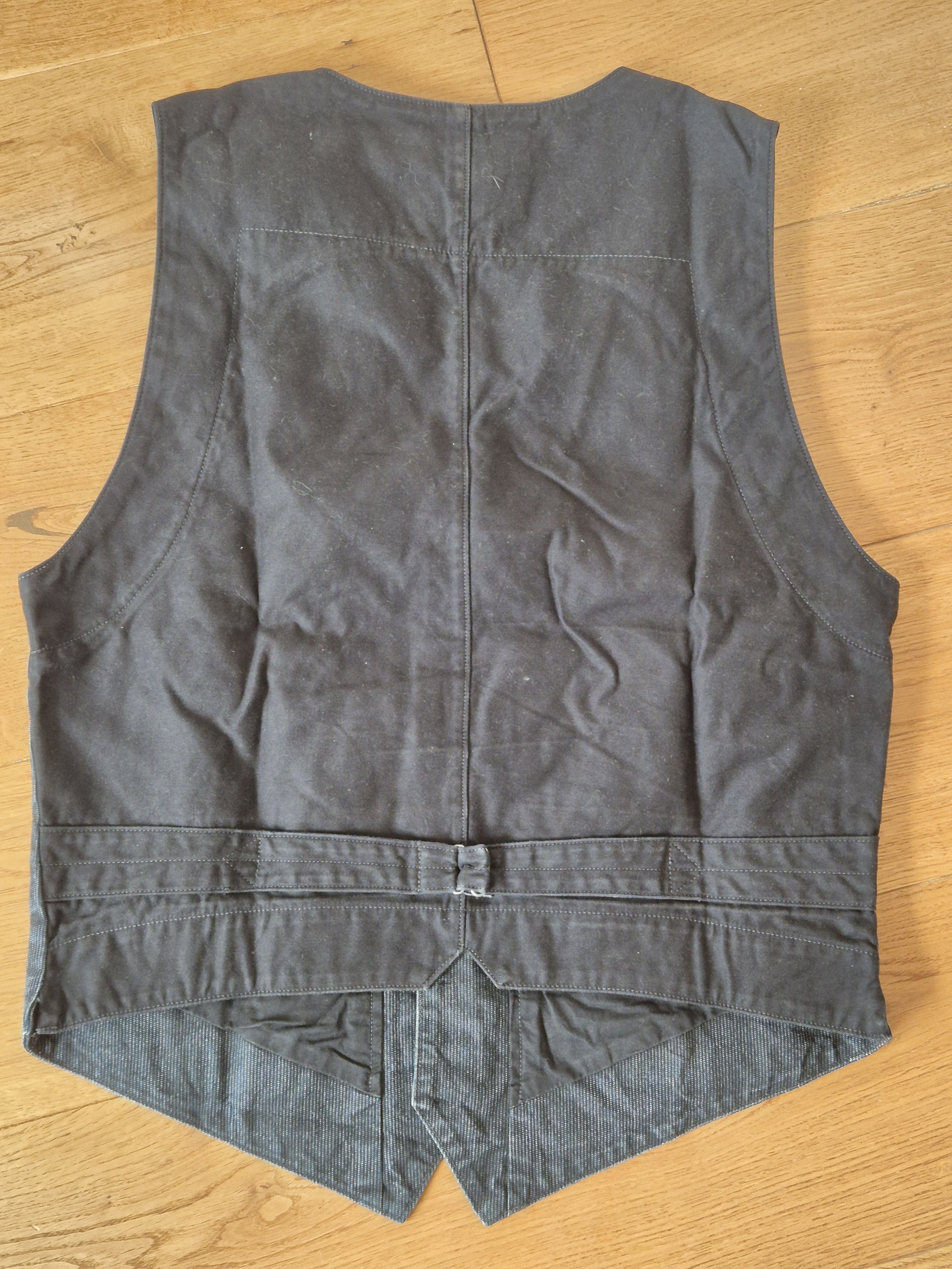The Real McCoy's The Real McCoy's Double Diamond Black Waistcoat Size 44R - 6 Thumbnail