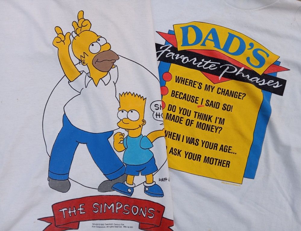 Vintage 🎉 Vtg Fathers Day & Vtg The Simpsons Shake It Homer tshirt Size US L / EU 52-54 / 3 - 1 Thumbnail