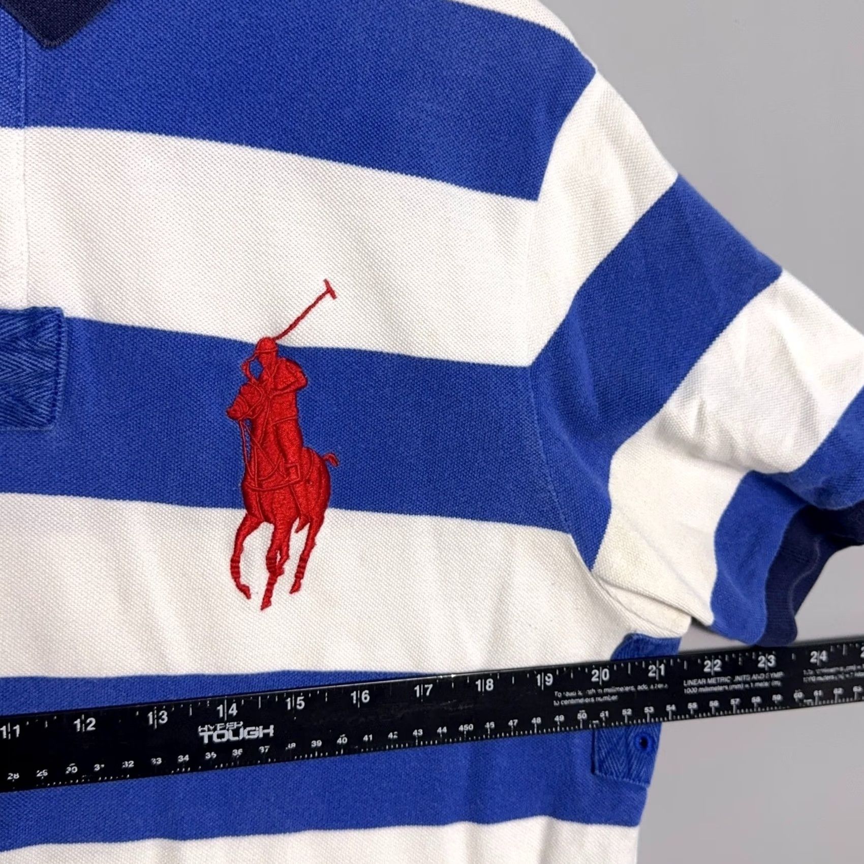 Polo Ralph Lauren Polo Ralph Lauren Big Pony USA Polo Shirt Mens Size XL Striped Flag Blue Size US XL / EU 56 / 4 - 6 Thumbnail