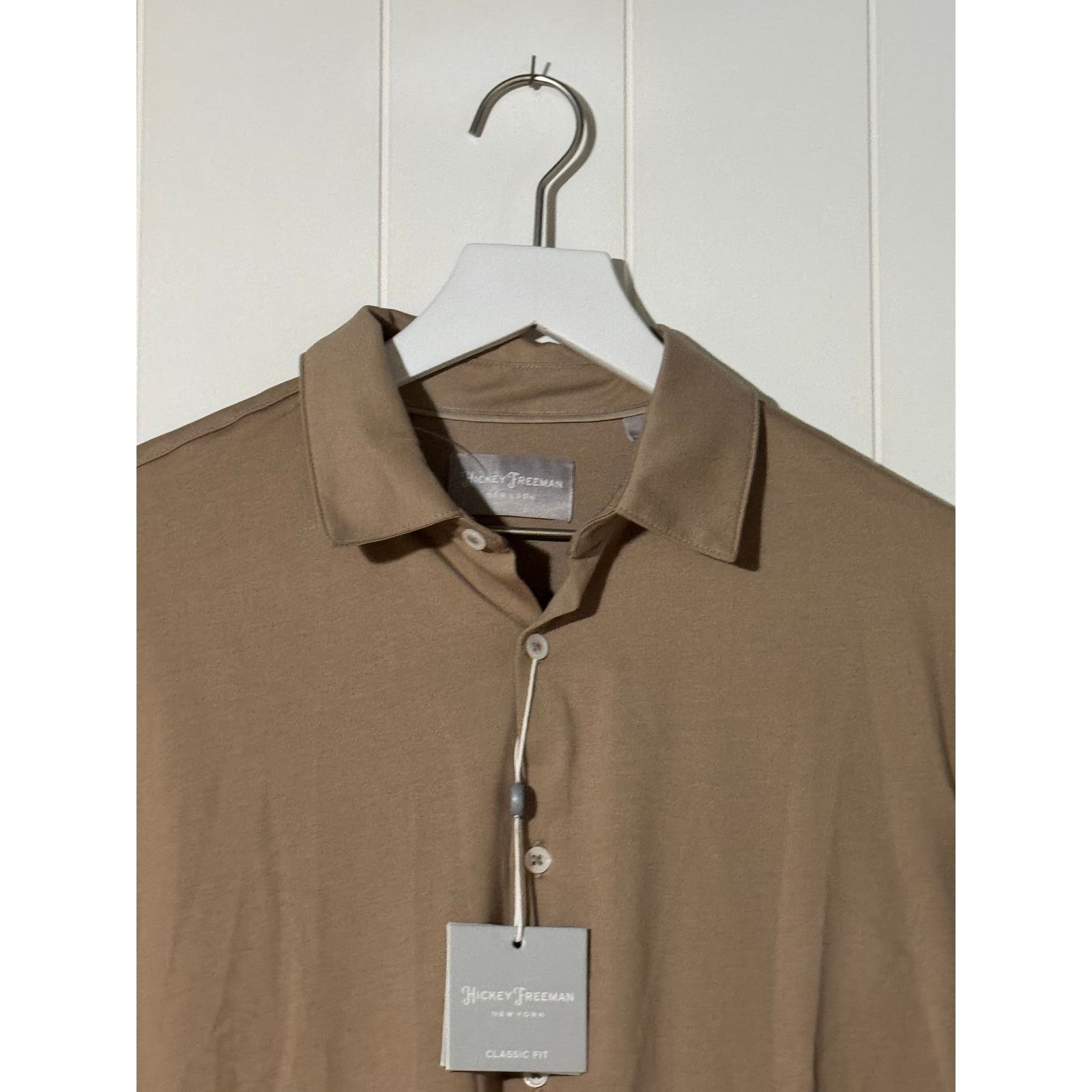 Hickey Freeman Hickey Freeman New York New Classic Fit Shirt Taupe Small Size US S / EU 44-46 / 1 - 3 Thumbnail