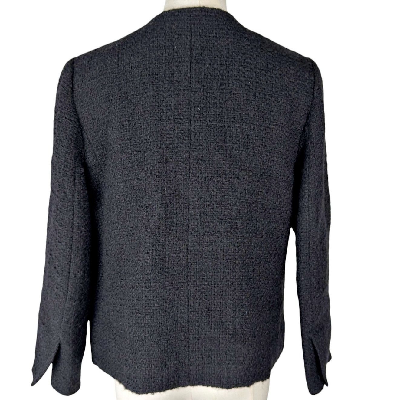 Vince Vince Black Tweed Boucle Wool Blend Blazer Jacket Sz 8 Size M / US 6-8 / IT 42-44 - 4 Thumbnail