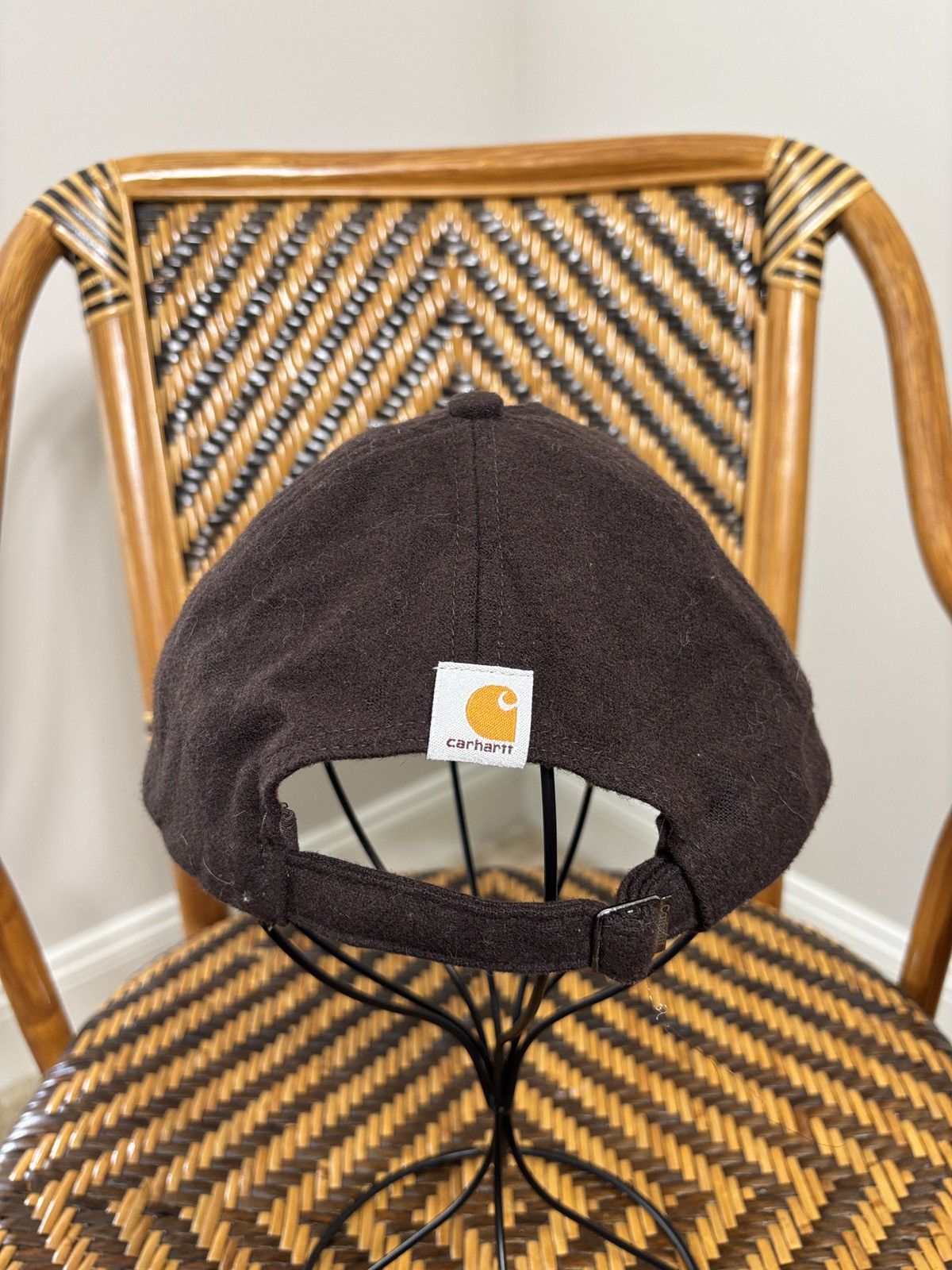 Carhartt Vintage Carhartt Adjustable Strapback Hat Y2K Wool Blend Size ONE SIZE - 3 Thumbnail