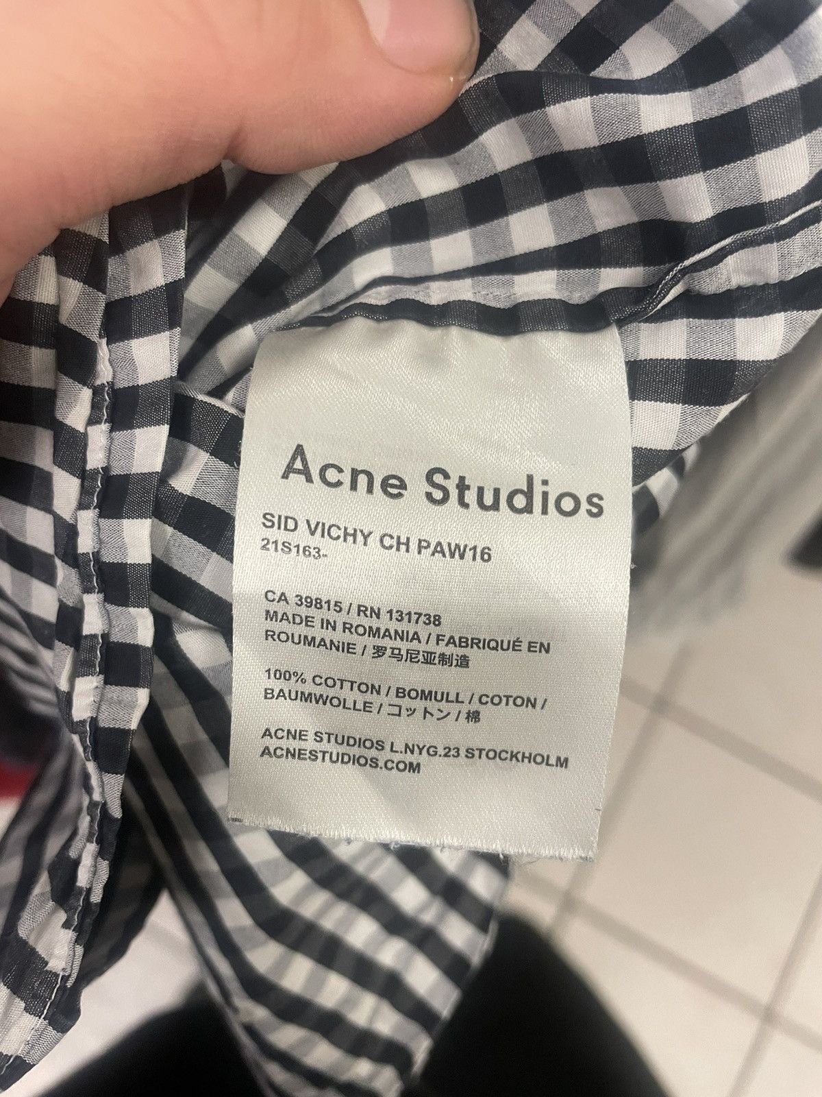 Acne Studios Acne studios checked shirt Size US L / EU 52-54 / 3 - 4 Thumbnail