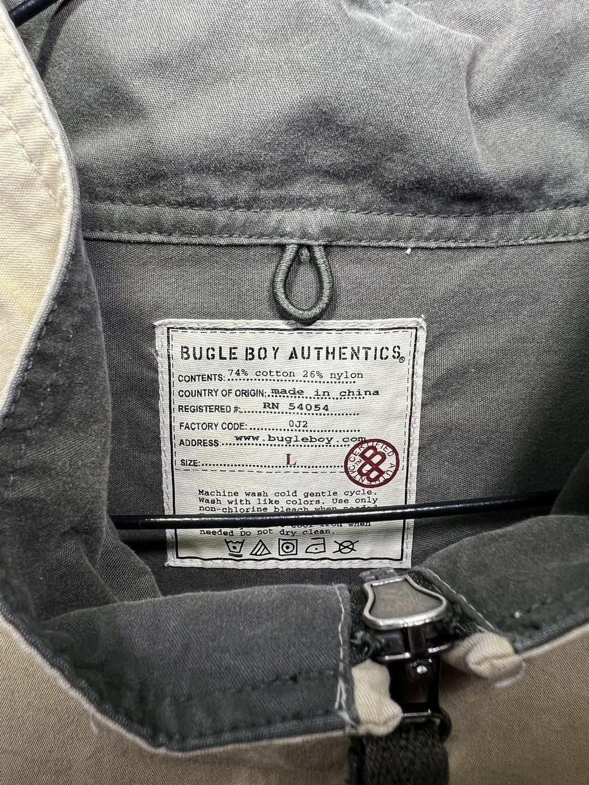 Bugle Boy × Vintage Bugle Boy Co. Vest Sz L Beige Military Full Zip, Pockets VTG Size US L / EU 52-54 / 3 - 3 Thumbnail