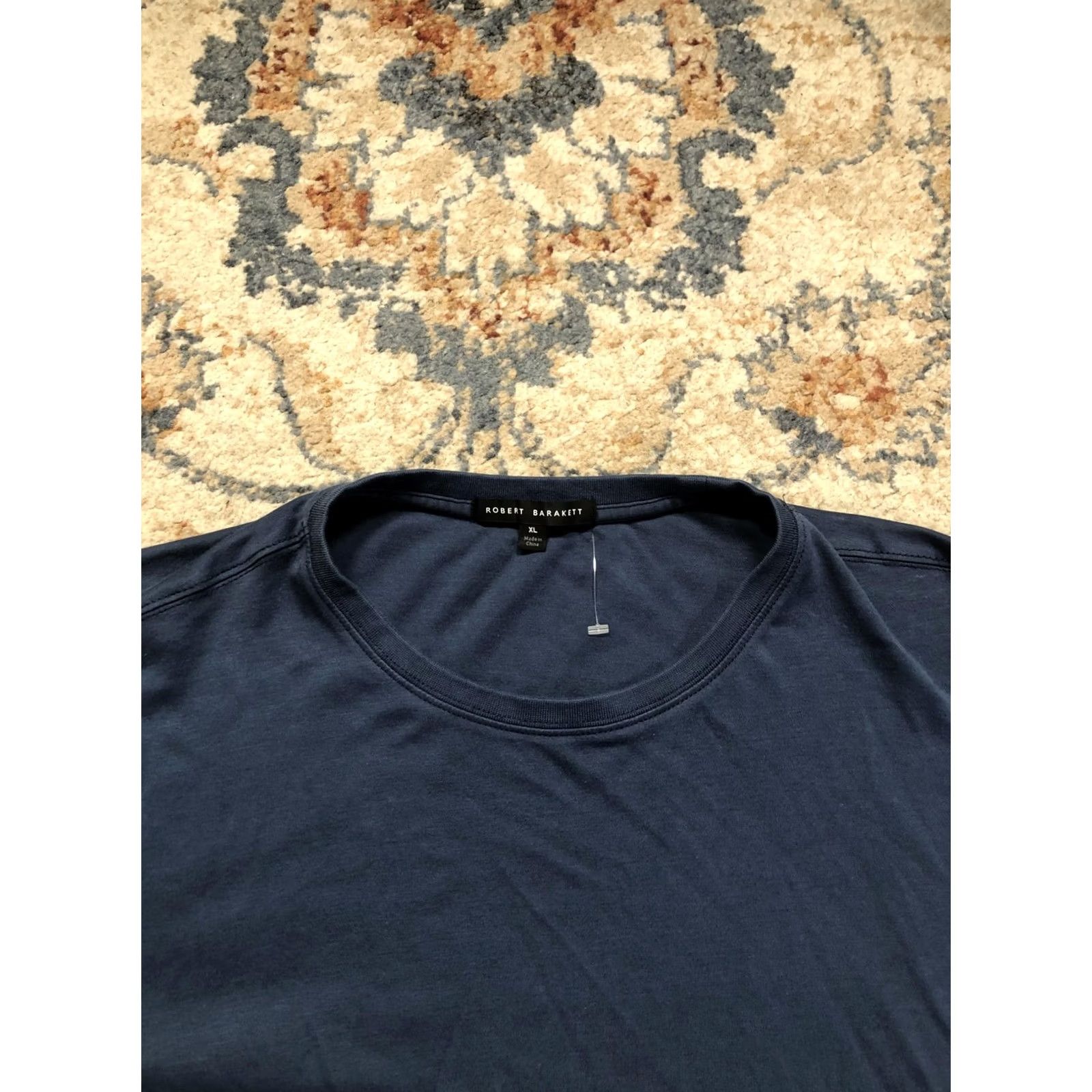 Vintage Robert Barakett Shirt Mens XL Blue Long Sleeve Crewneck T-Shirt Size US XL / EU 56 / 4 - 2 Thumbnail