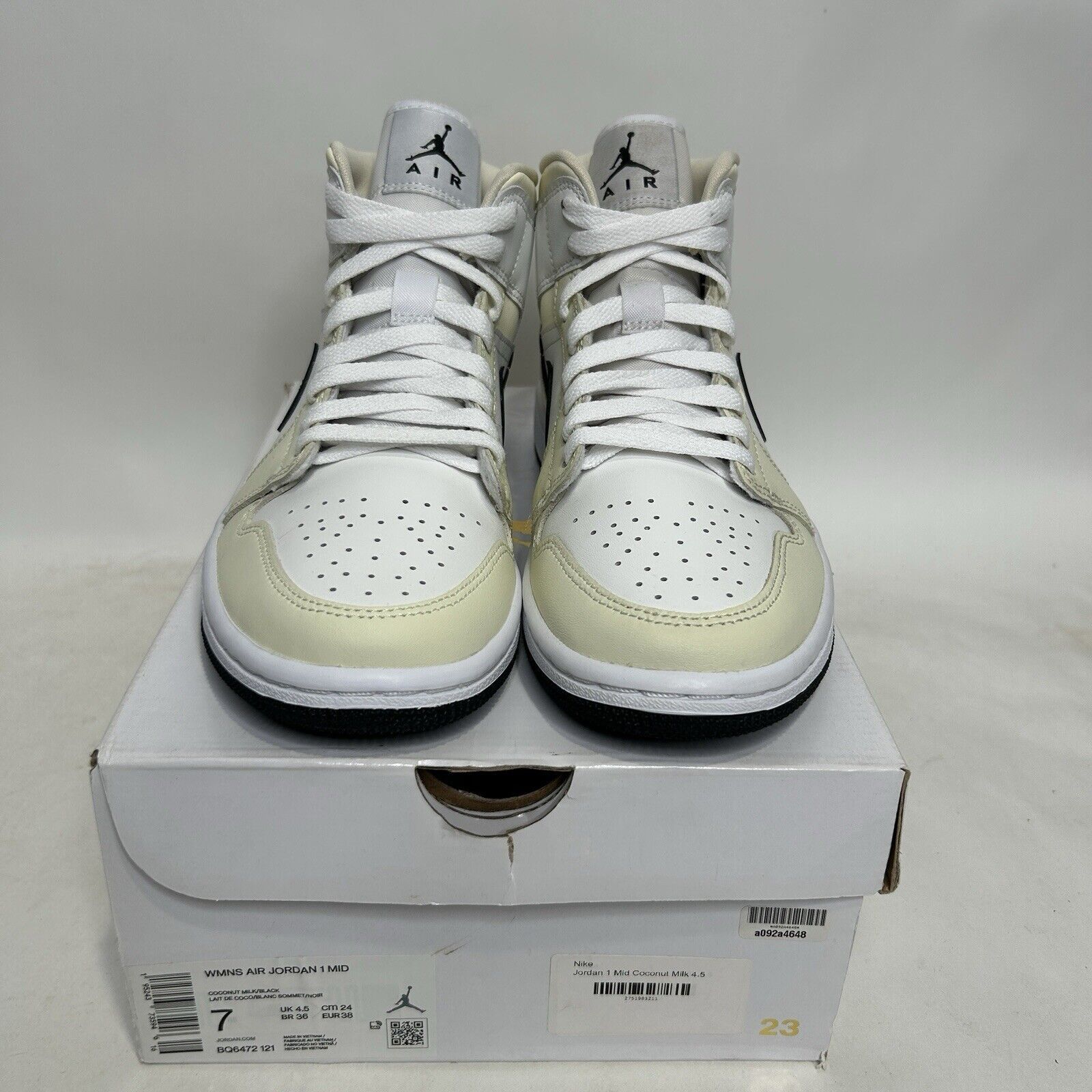 Jordan Brand Nike Air Jordan 1 Mid Retro WMNS “Coconut Milk” 2024 Size US 7 / IT 37 - 2 Thumbnail