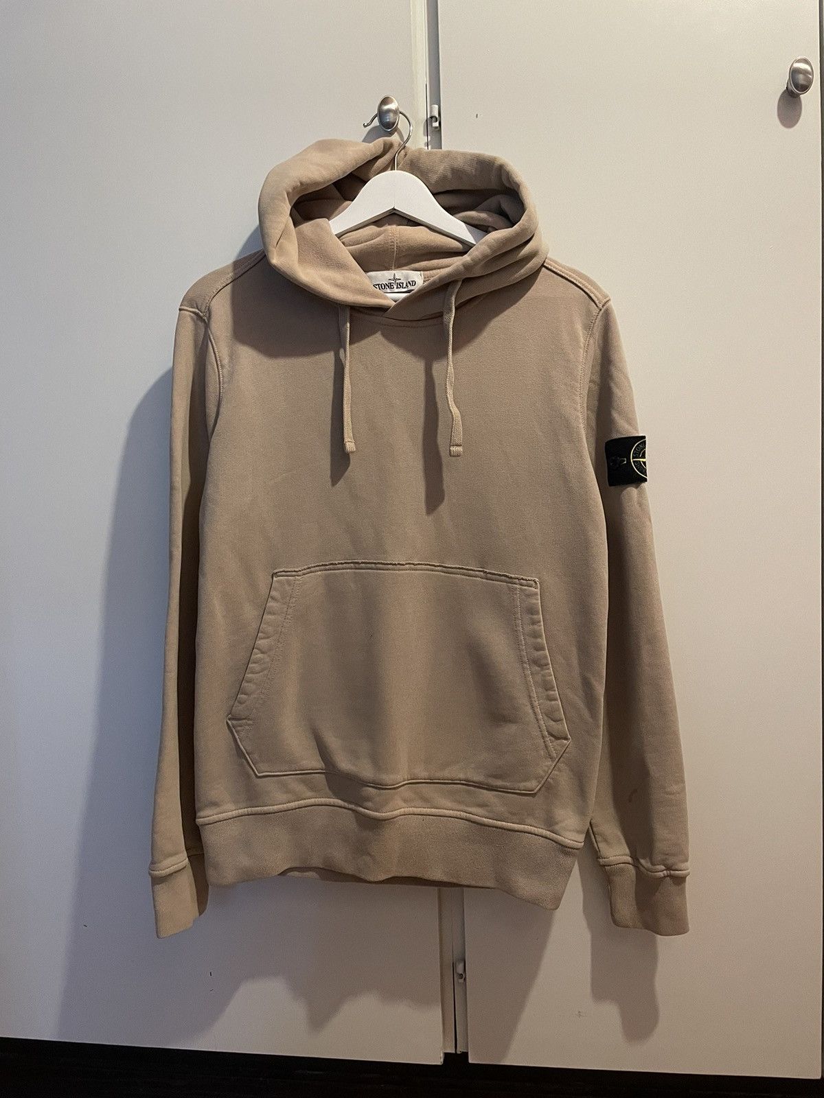 image of Stone Island Hoodie in Beige, Men's (Size Small)