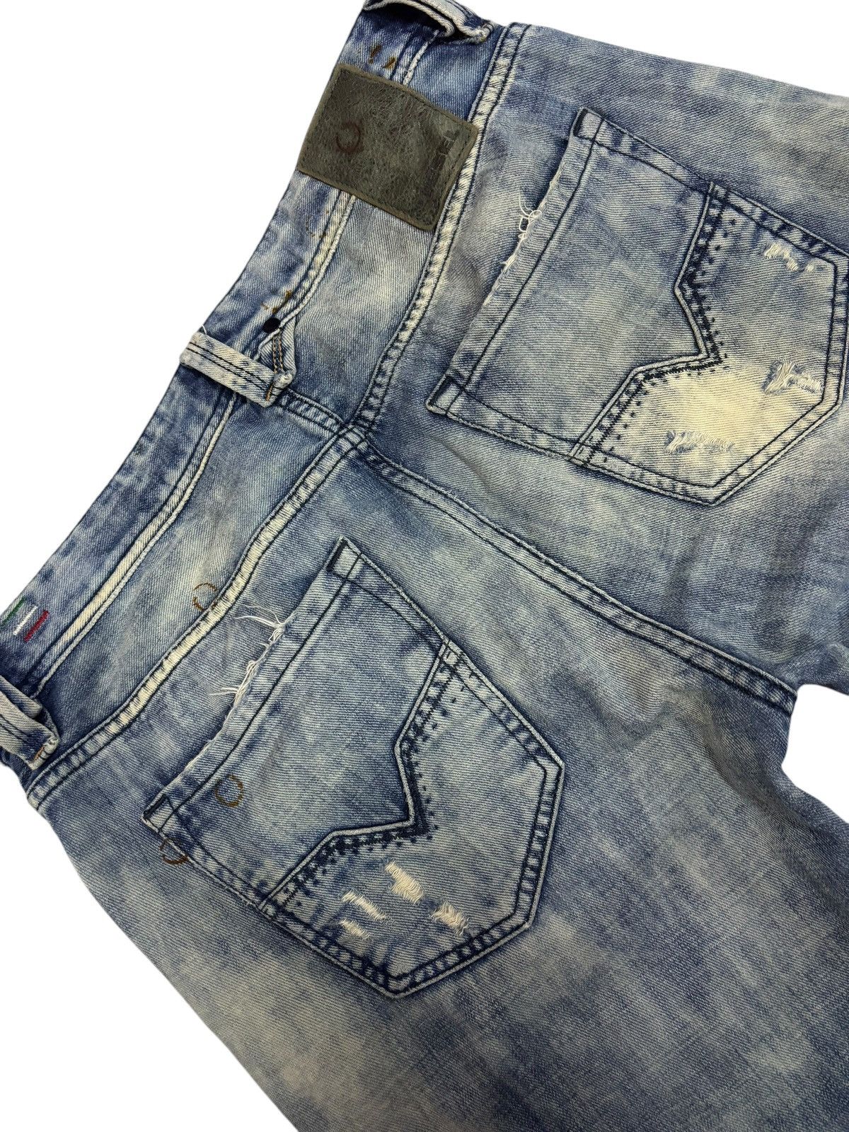 Diesel × Diesel Black Gold 90s Vtg Diesel Black Tag Destroyed Acid Washed Jeans Size US 31 - 5 Thumbnail