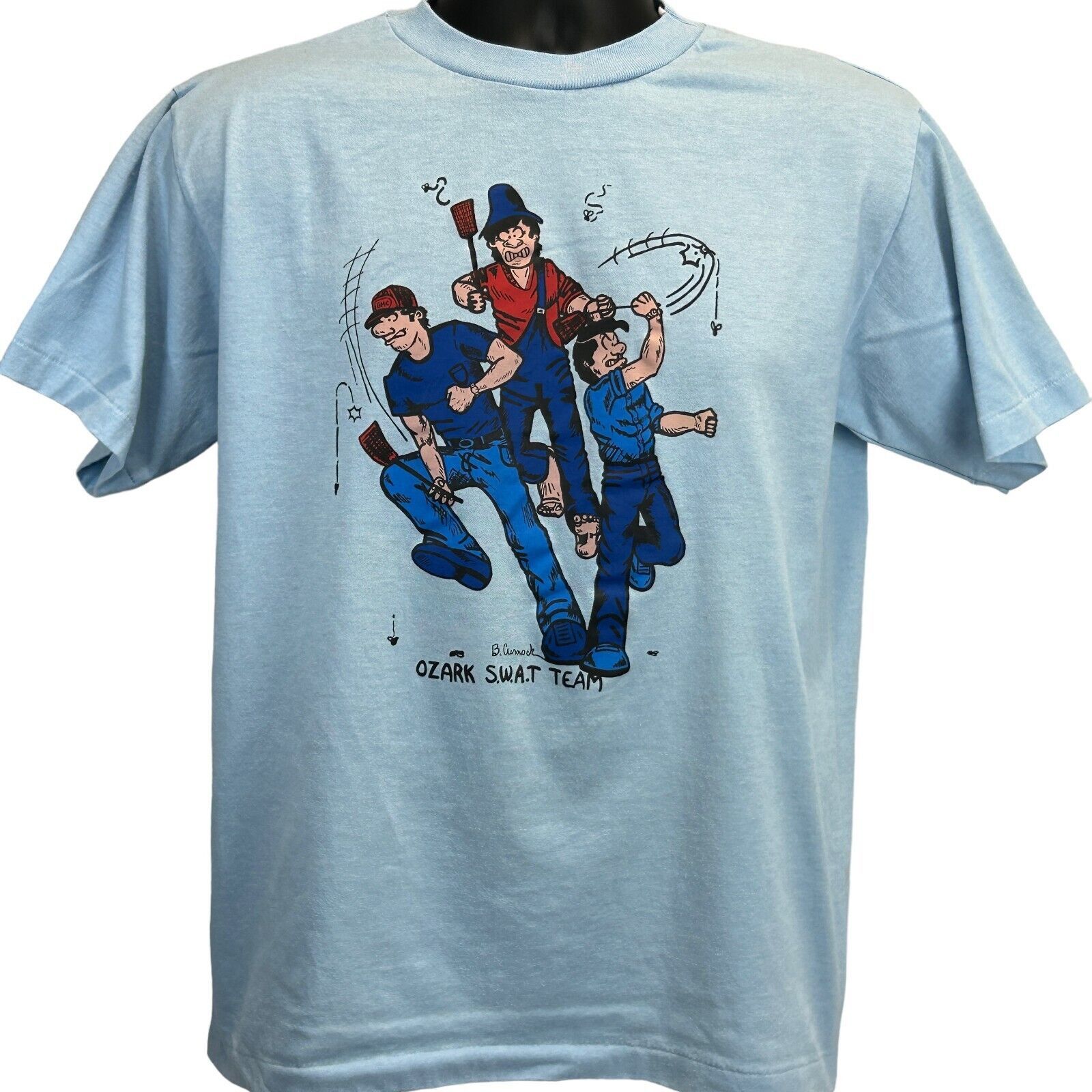 Vintage Vintage Ozark SWAT Team T Shirt Missouri Flies Fly Swatter L Size US L / EU 52-54 / 3 - 2 Thumbnail