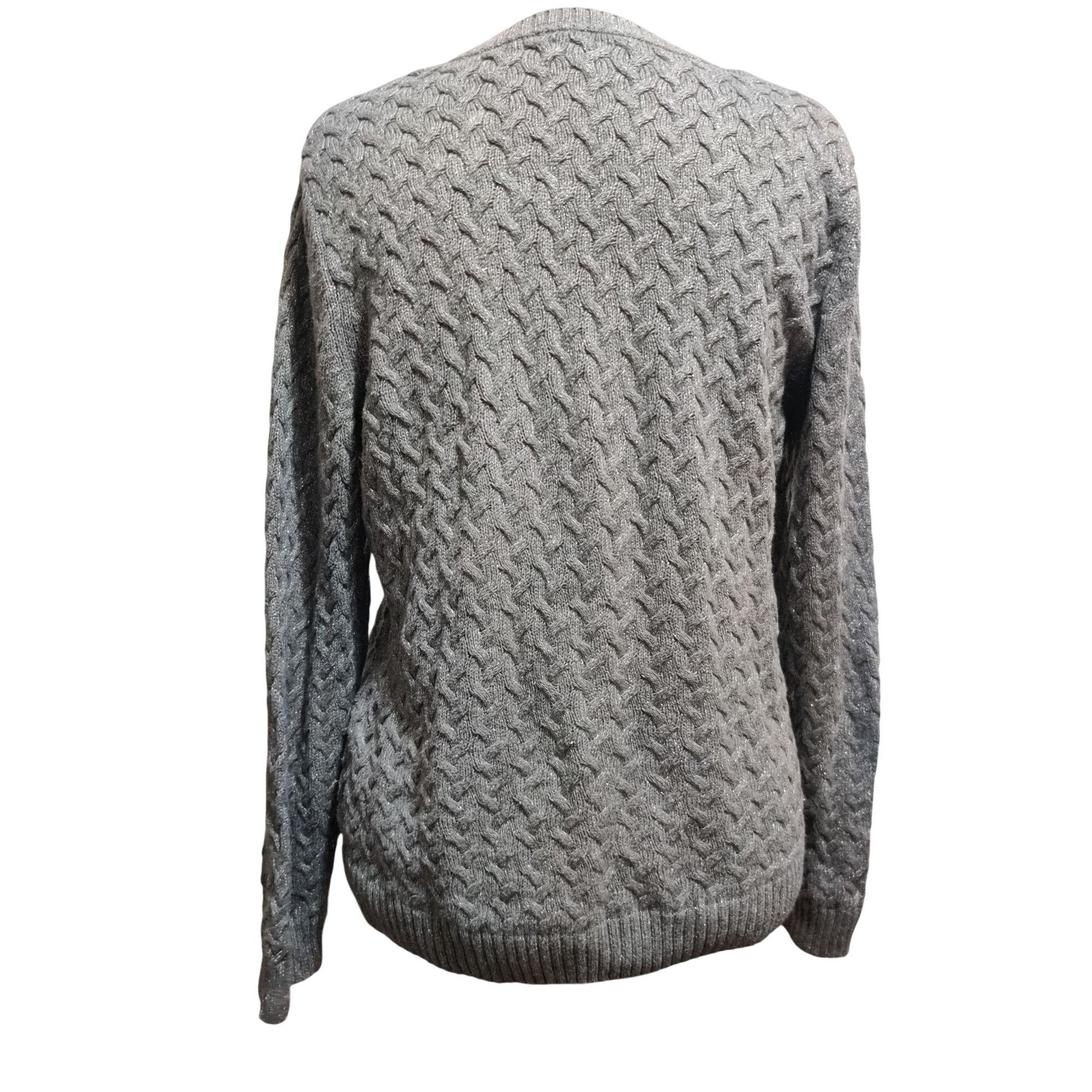 Croft & Barrow Croft & Barrow XL Womens Gray Sweater Metallic Knit Textured Size XL / US 12-14 / IT 48-50 - 5 Thumbnail