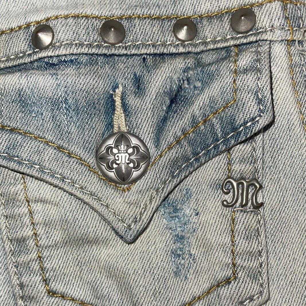 Miss Me Miss Me Distressed Studded Denim Jean Vest Western Y2K 2000s Size S / US 4 / IT 40 - 4 Thumbnail