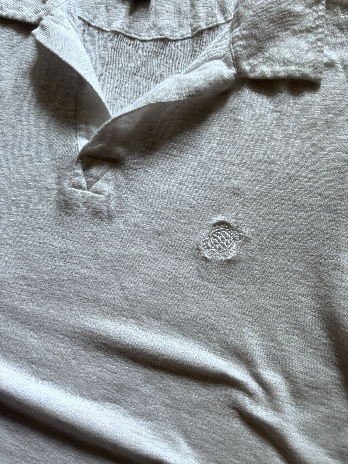 Vilebrequin Vilebrequin White Linen Polo Shirt Size US S / EU 44-46 / 1 - 6 Thumbnail