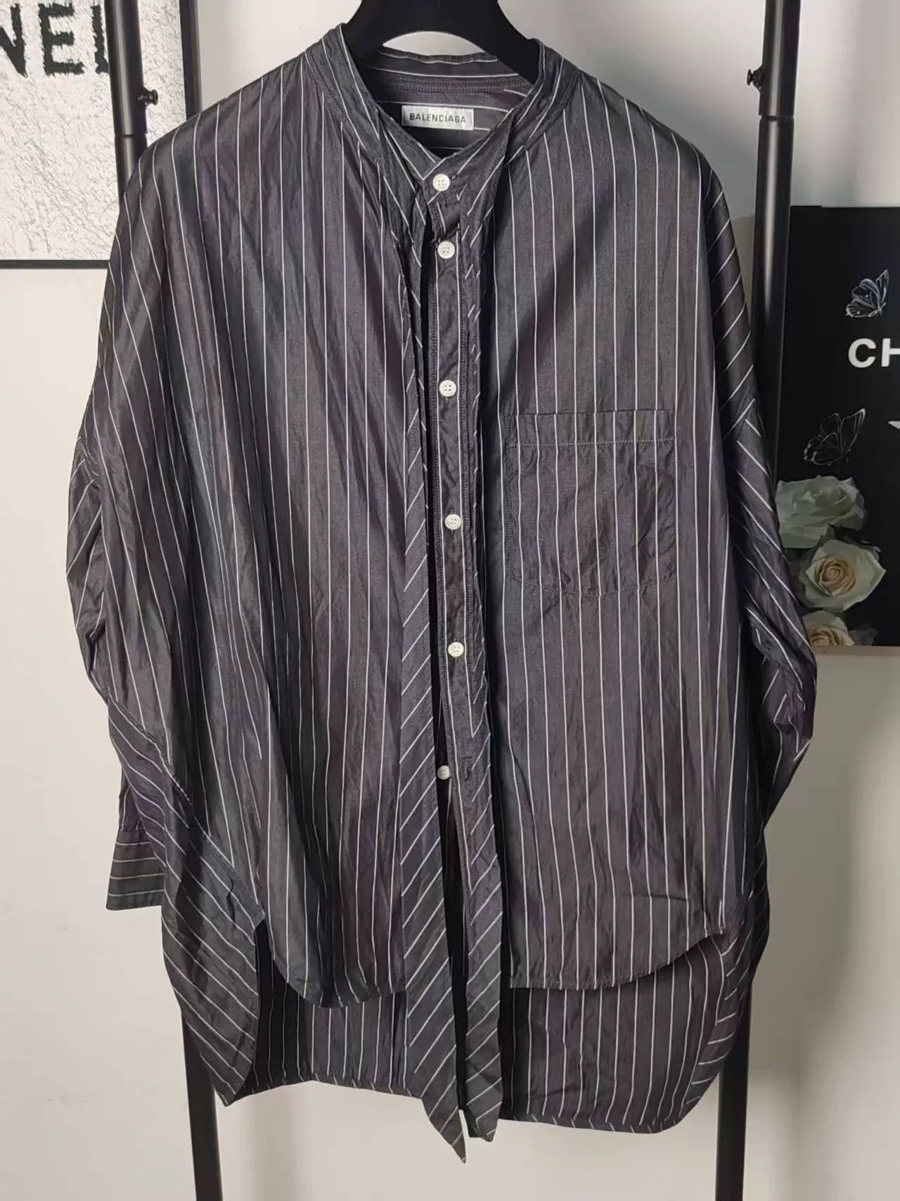 Balenciaga Stripe Logo Shirt