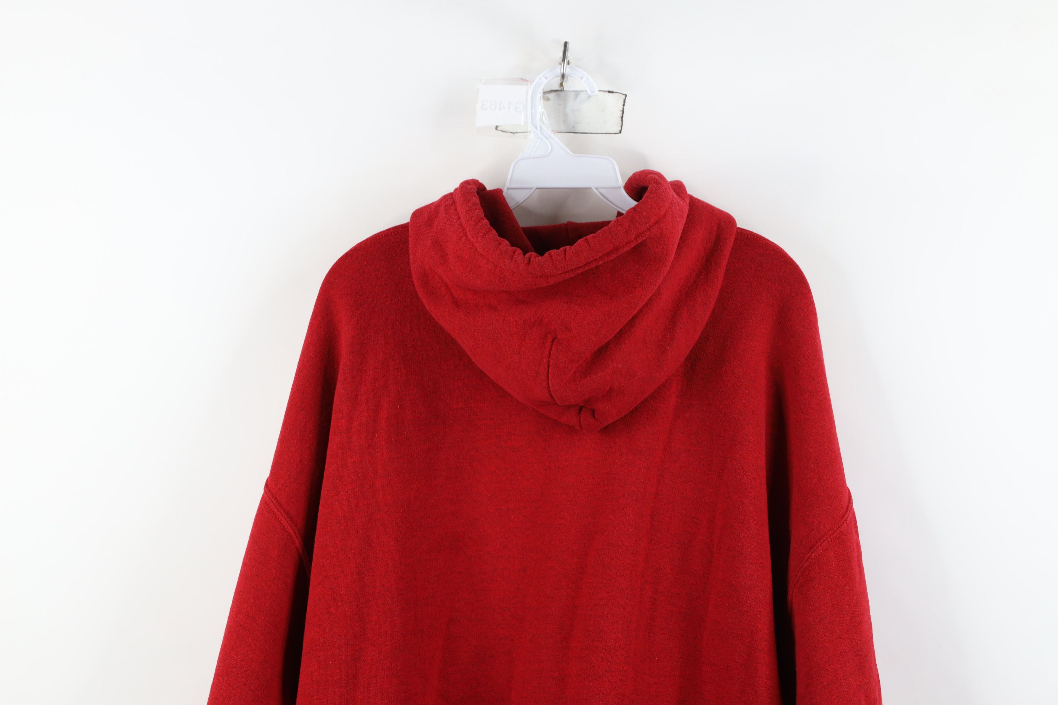 Vintage Vintage 90s Y2K Streetwear Hoodie Sweatshirt Heather Red Size US XXL / EU 58 / 5 - 12 Thumbnail