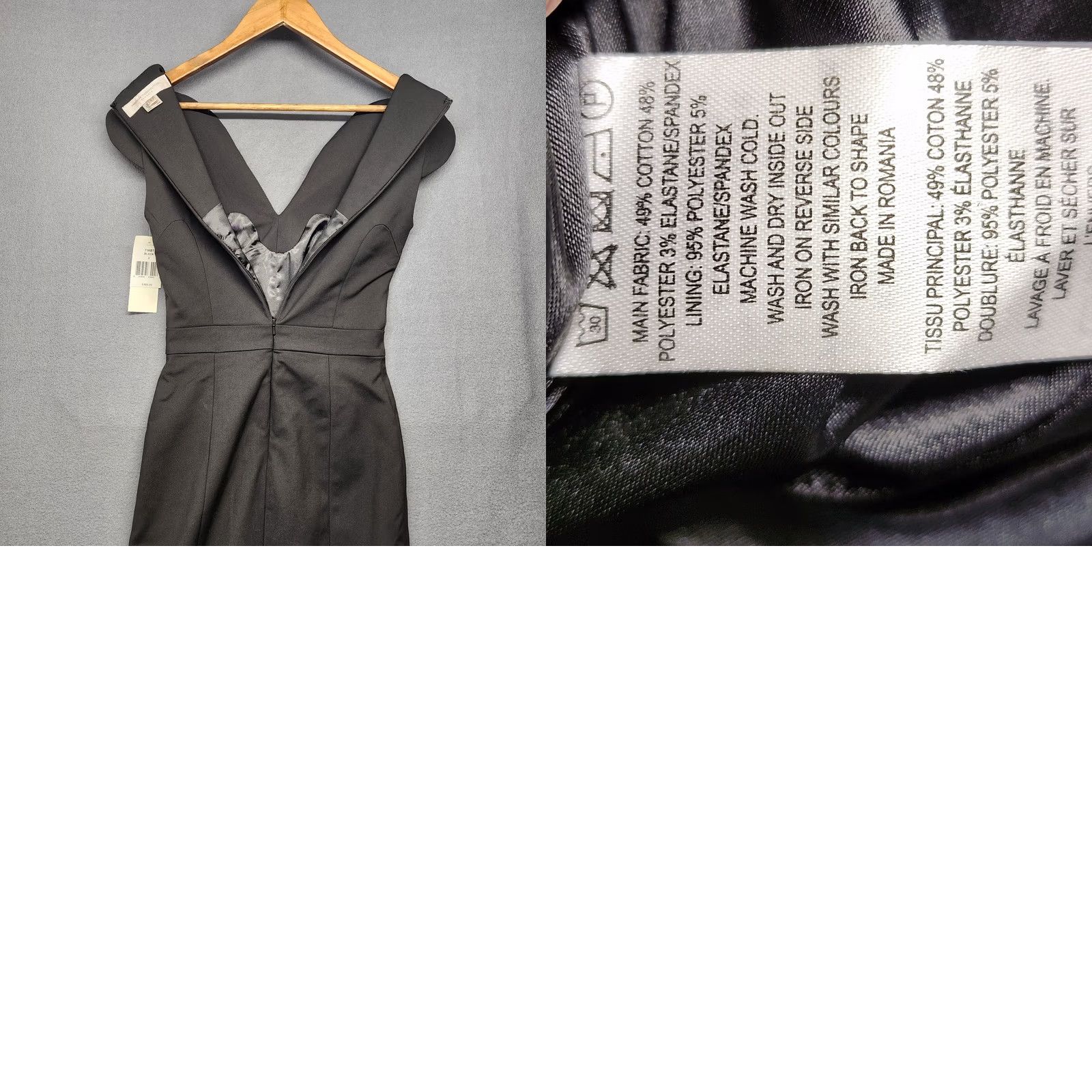 French Connection French Connection Dress Womens 2 Black Classic Sheath Cap Sleeve Workwear NWT Size XS / US 0-2 / IT 36-38 - 8 Thumbnail