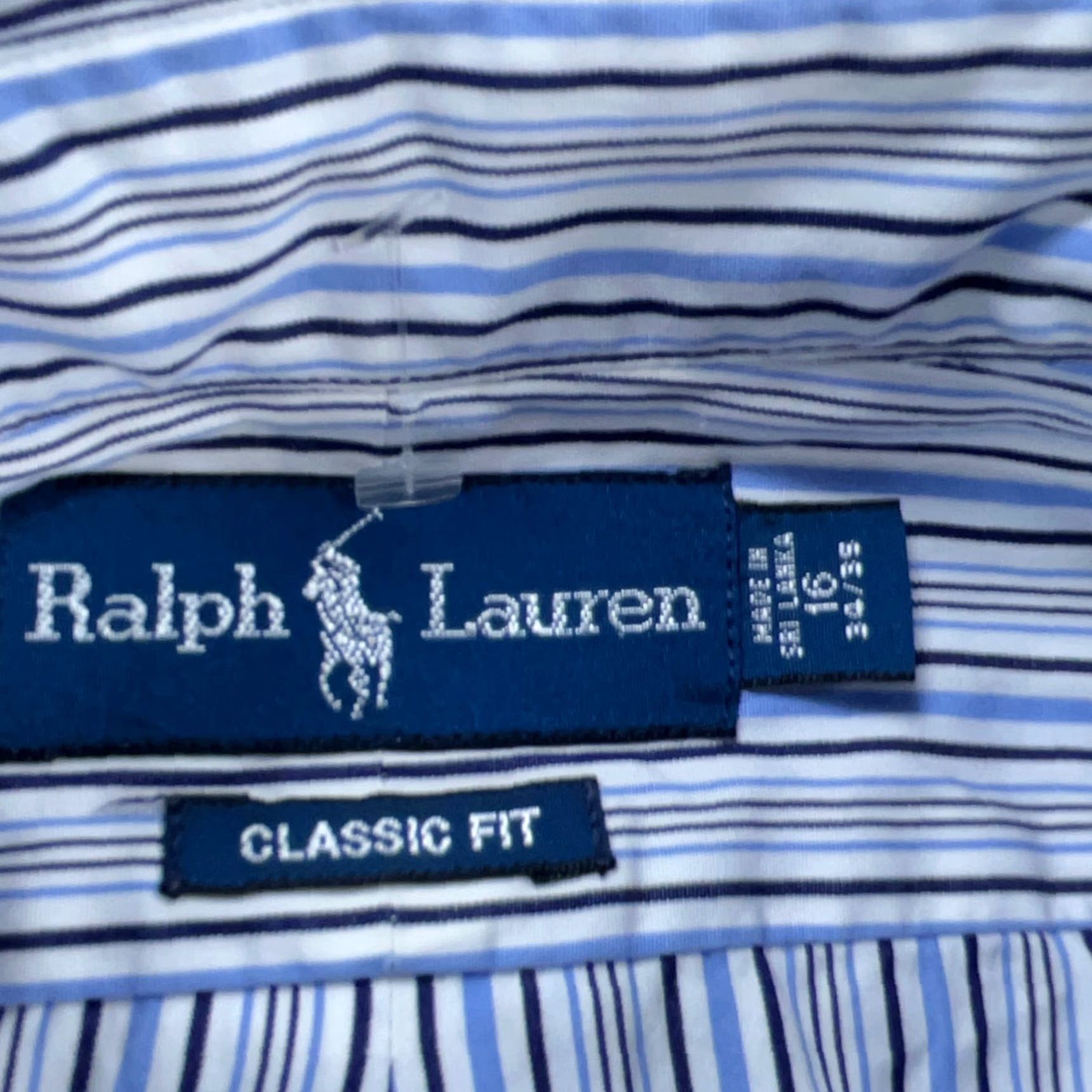 Ralph Lauren Ralph Lauren Shirt Men 16 34 Button-Up Classic Fit Striped Poplin Blue White Casual Shirt Adults Mens Size US L / EU 52-54 / 3 - 3 Thumbnail