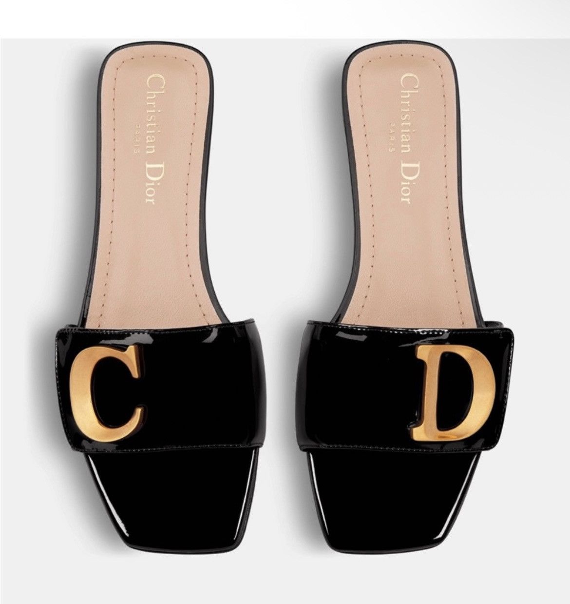 Dior Dior C'EST DIOR SLIDE Black Patent Calfskin size 37.5 Size US 7.5 / IT 37.5 - 6 Thumbnail