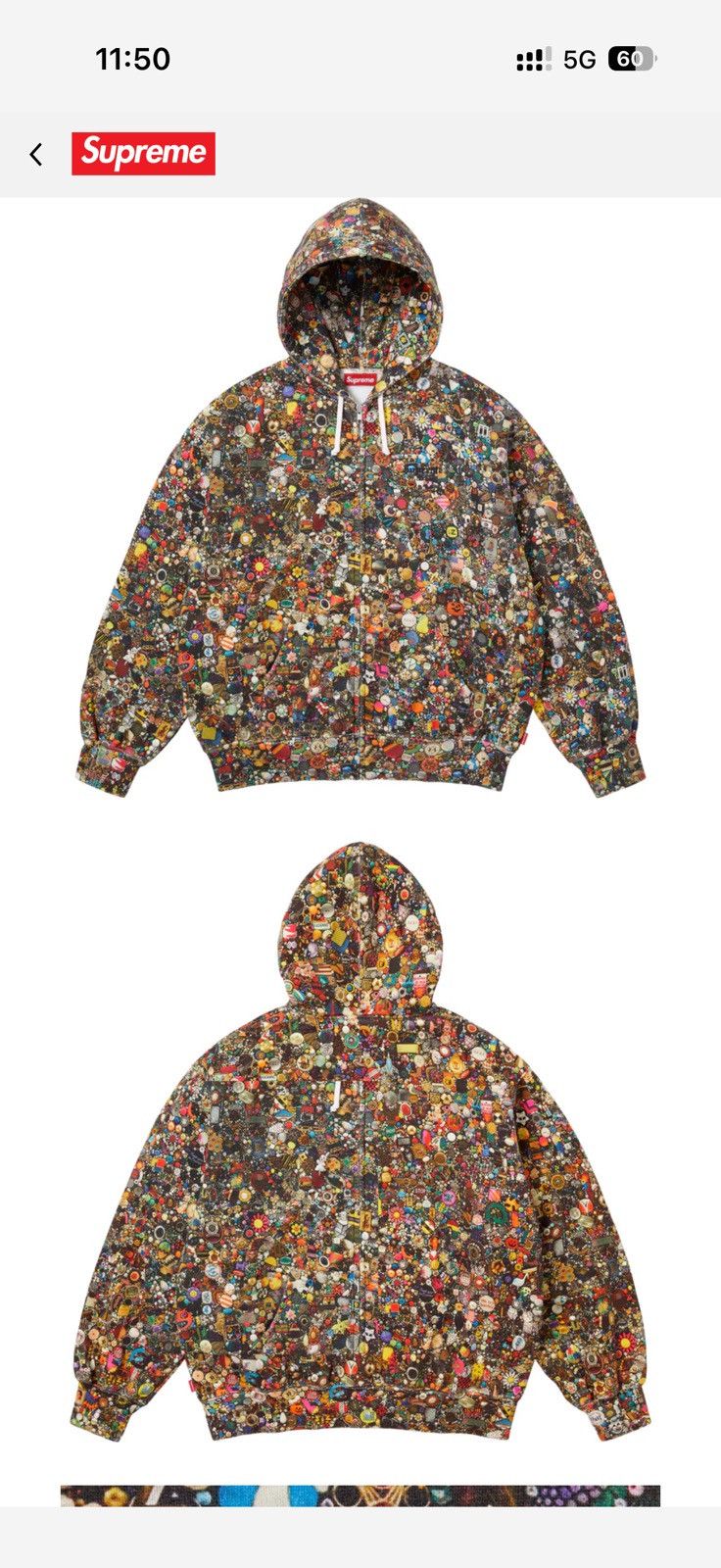 Supreme Supreme Mike Kelley Zip Up Hooded Sweatshirt Size US L / EU 52-54 / 3 - 3 Thumbnail