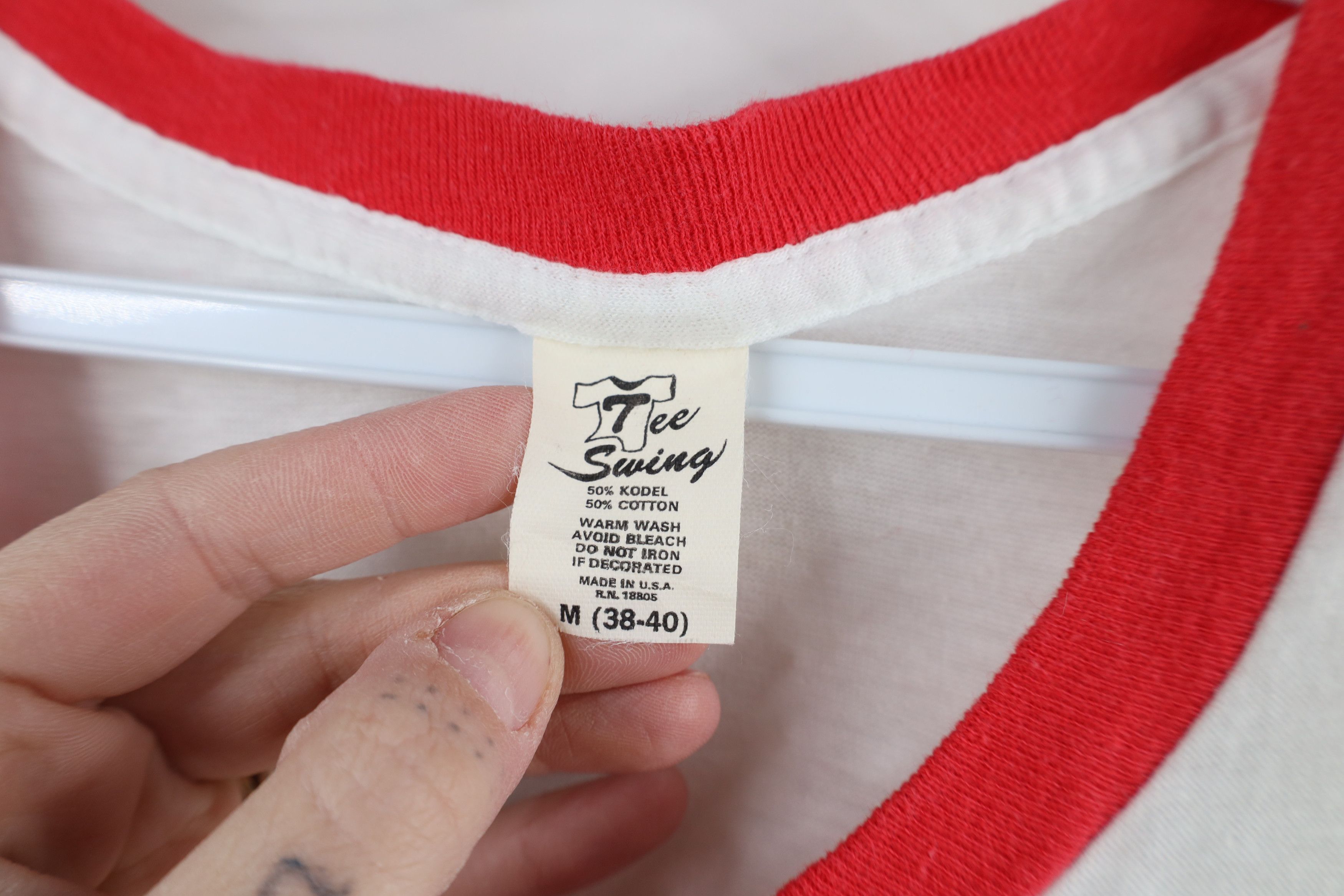 Vintage Vintage 80s Hazelwood Run Walk Coca Cola Ringer T-Shirt US Size M / US 6-8 / IT 42-44 - 9 Thumbnail