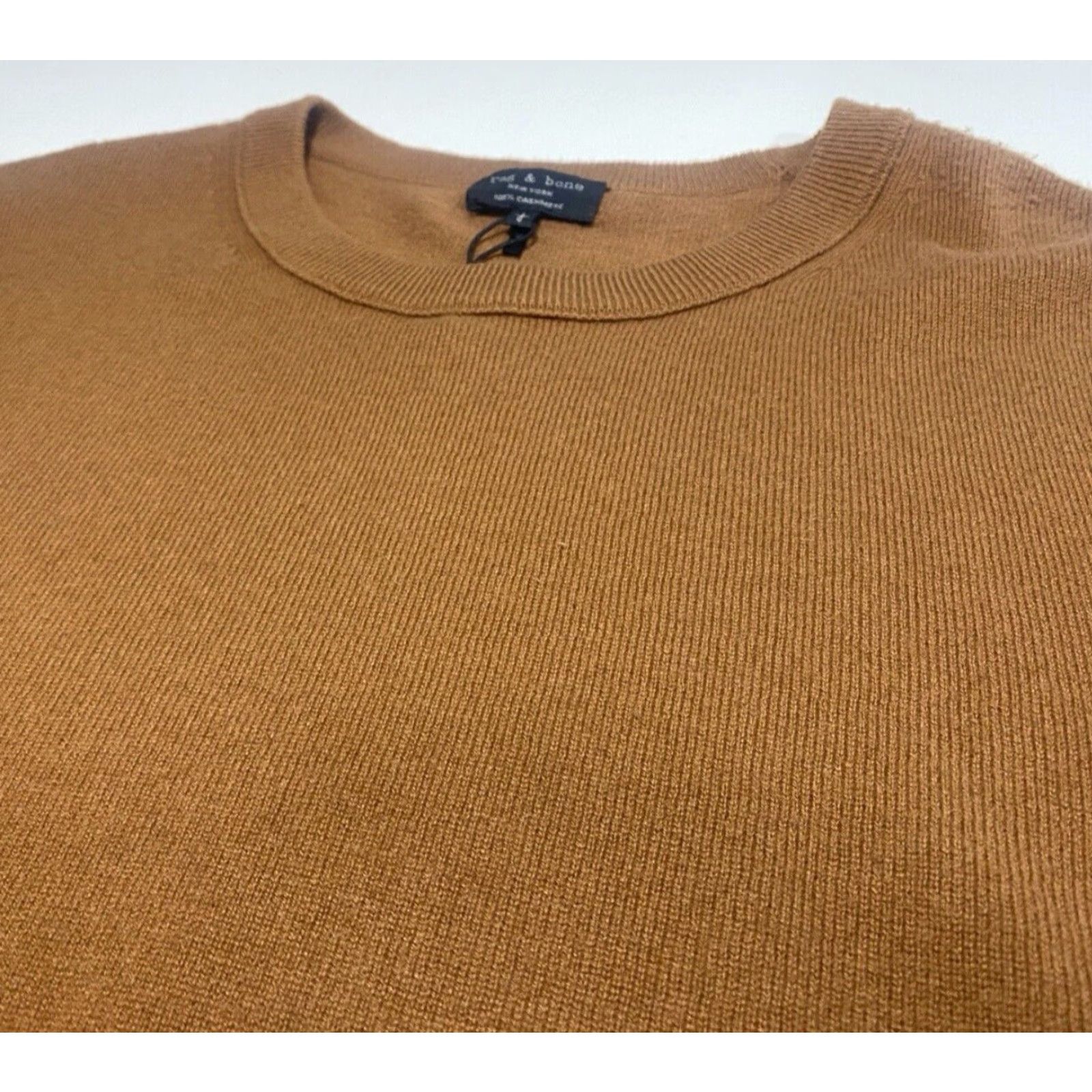 Rag & Bone VINTAGE Rag & Bone Lightweight Cashmere Crewneck Sweater Camel L Mens Pullover Capine? Size US L / EU 52-54 / 3 - 5 Thumbnail