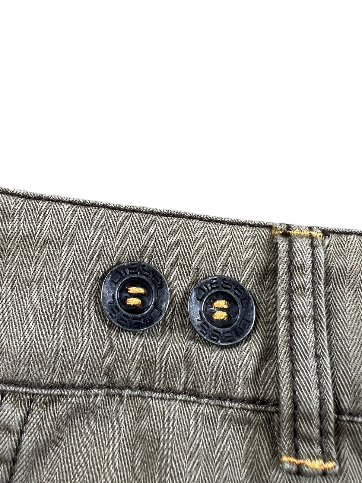 Diesel × Diesel Black Gold × Vintage Y2K Diesel Rebuilt Herringbone Twill Mini Skirt Size 30" / US 8 / IT 44 - 12 Thumbnail