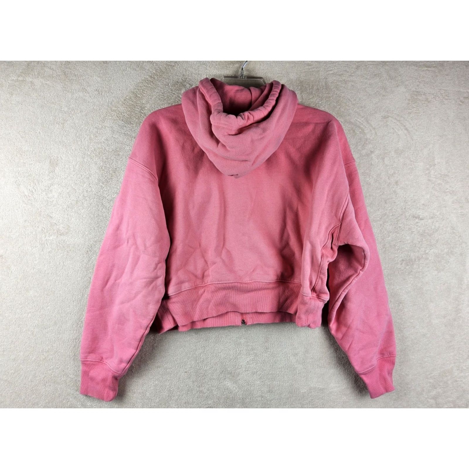 Aritzia Aritzia Hoodie Womens Pink Size M Cropped Sweatfleece Boyfriend Fit Full Zip Hooded Pockets Oversized Size M / US 6-8 / IT 42-44 - 5 Thumbnail