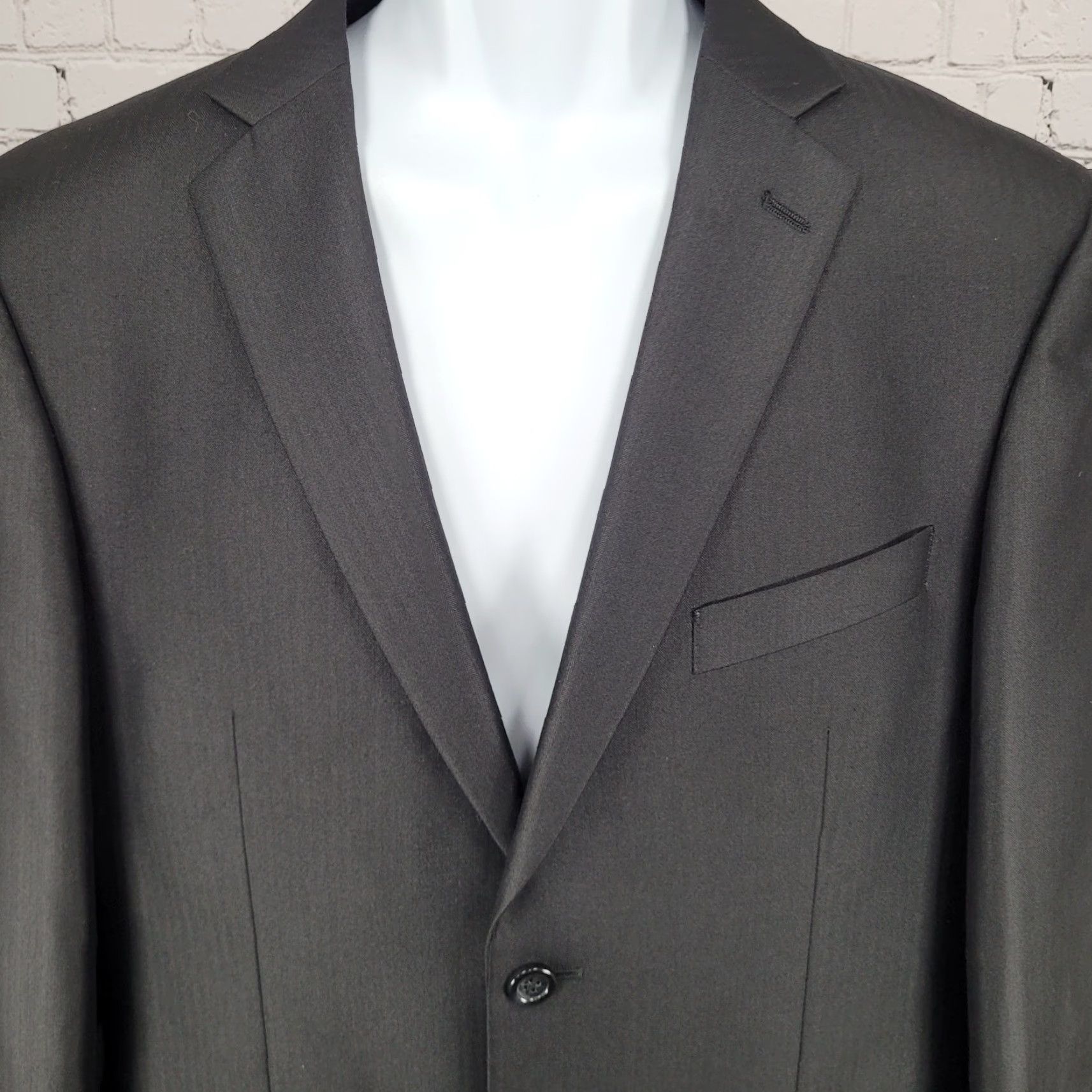 Dolce Vita Dolce Vita Blazer Men 2 Button Notch Double Vented Black 40R Blazer Sport Coat Regular Fit Size 40R - 7 Thumbnail
