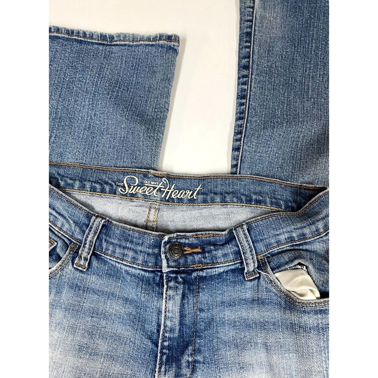 Old Navy Old Navy Jeans Women 28 Blue Denim Straight Regular 28in Inseam Pockets Zipper Stretch Vintage No Size 28" / US 6 / IT 42 - 2 Thumbnail