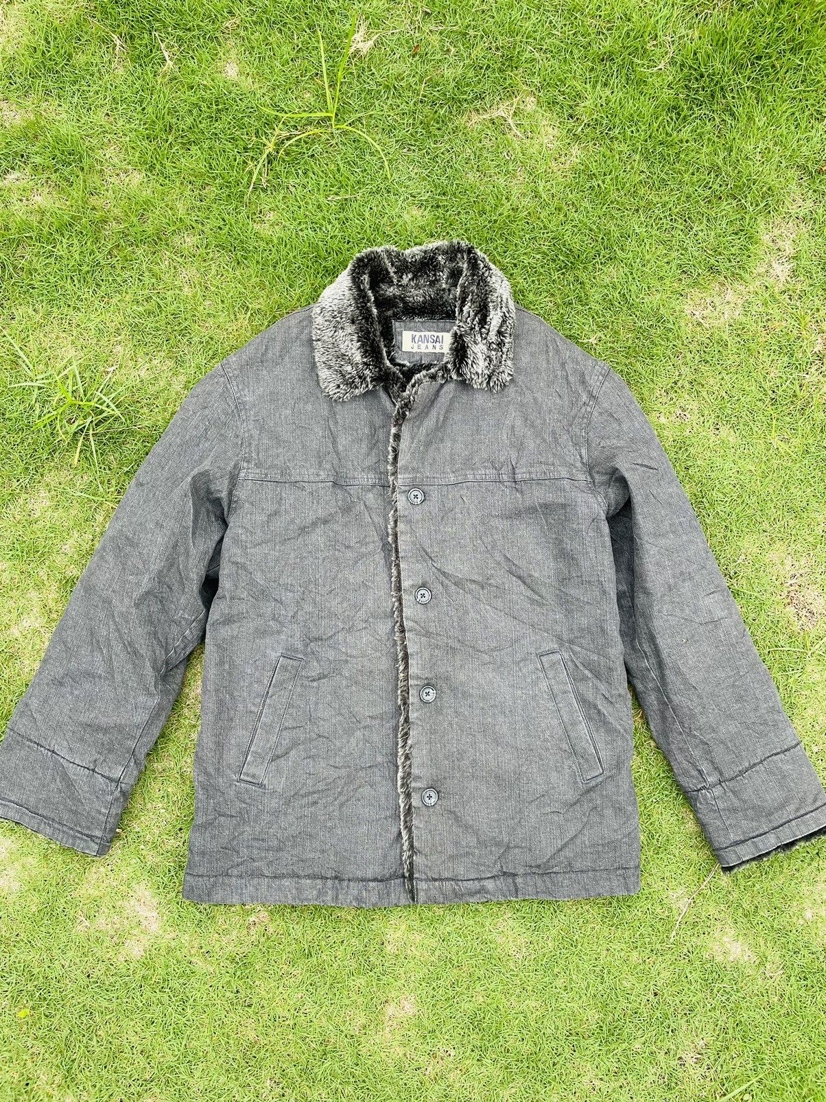 Kansai Yamamoto 🔥Kansai Yamamoto Jeans Fur Jacket 🔥 Size US L / EU 52-54 / 3 - 1 Thumbnail