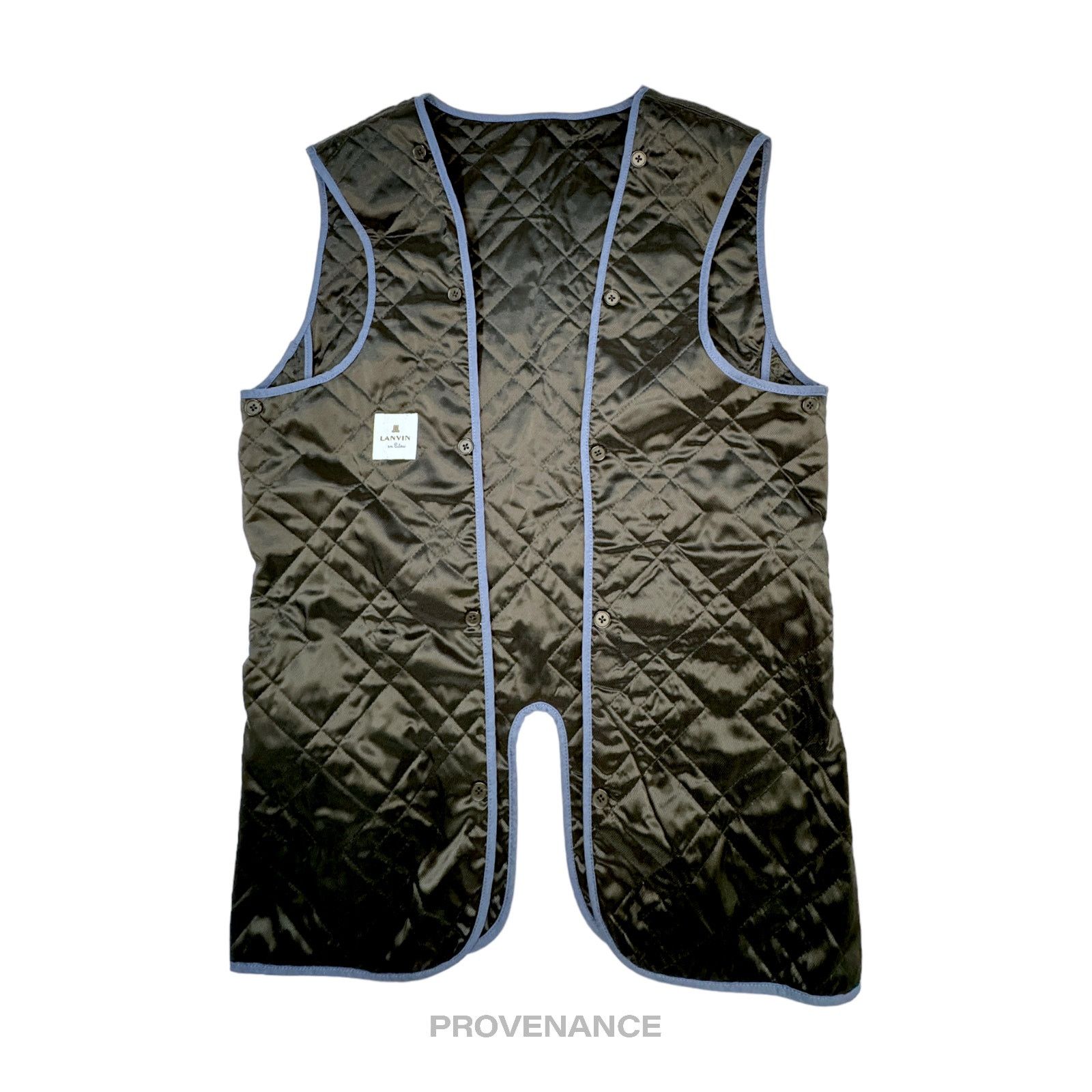 Lanvin 🔴 Lanvin En Bleu Quilted Liner Vest - Black/Blue Size US S / EU 44-46 / 1 - 1 Thumbnail