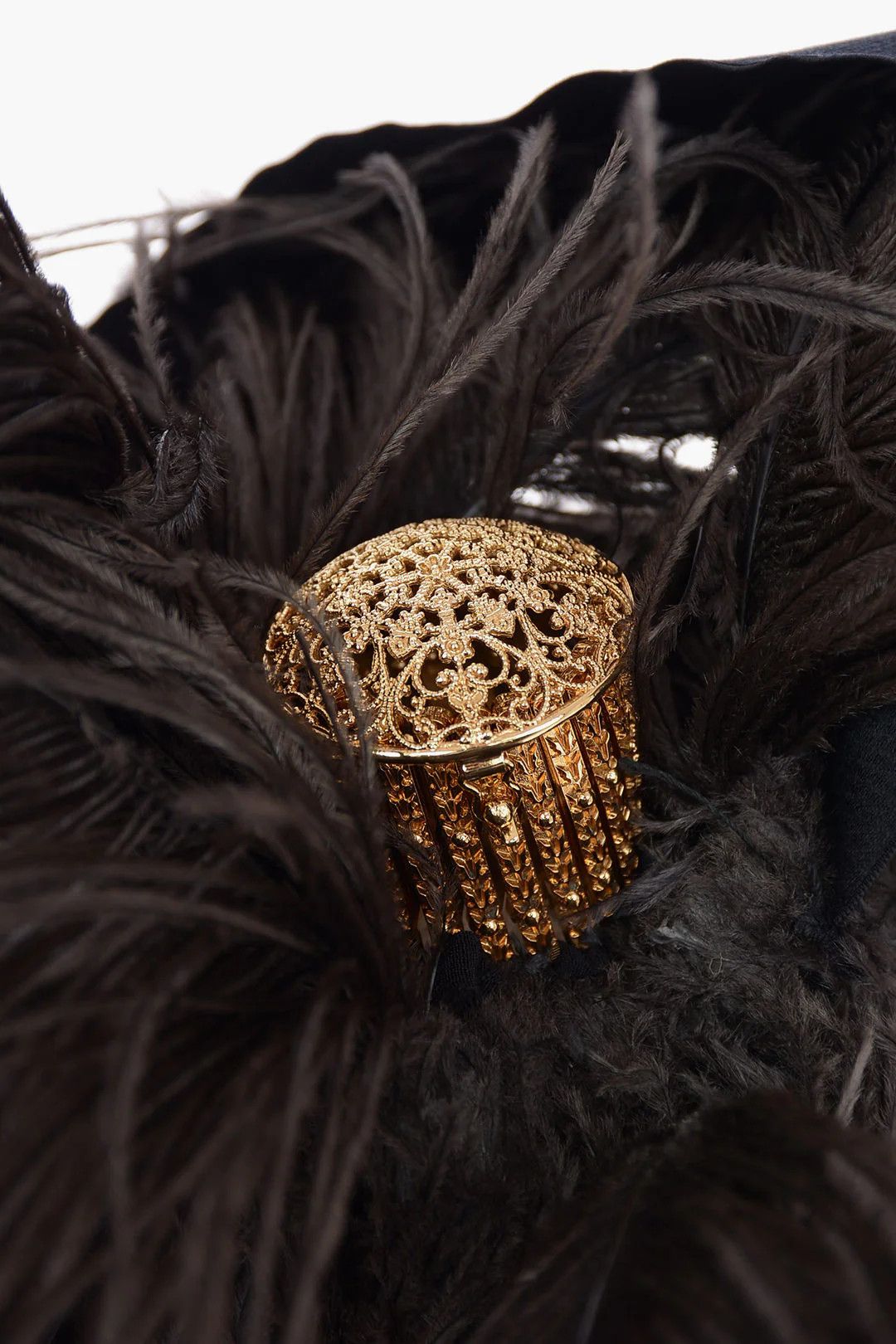 Balenciaga og1mm0326 Size: OS / Ostrich Feather Handbag in Brown Size ONE SIZE - 4 Thumbnail