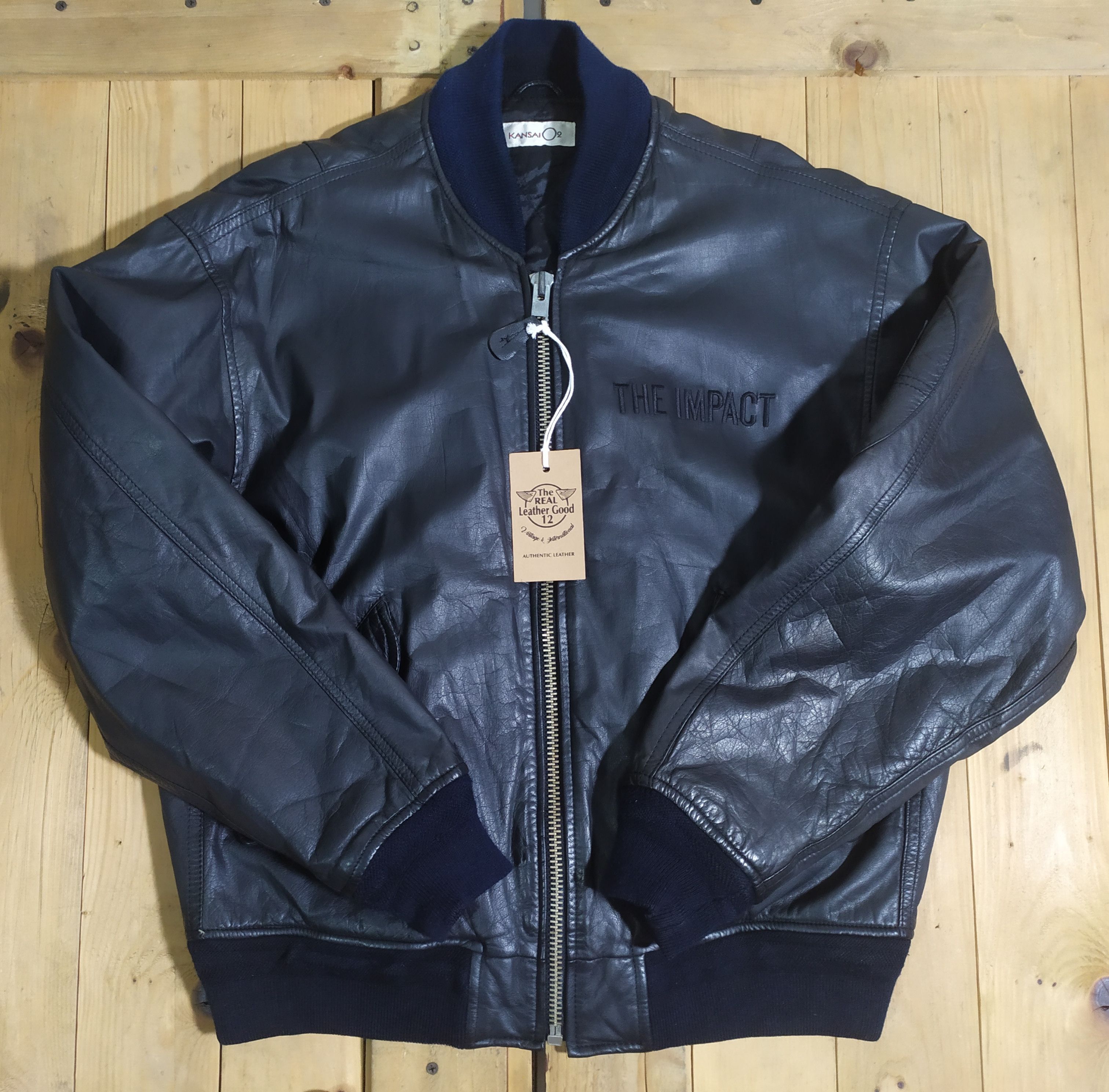 Kansai Yamamoto × Ma+ KANSAI 02 YAMAMOTO THE IMPACT LEATHER TYPE BOMBER MA1 JACKET Size US L / EU 52-54 / 3 - 3 Thumbnail