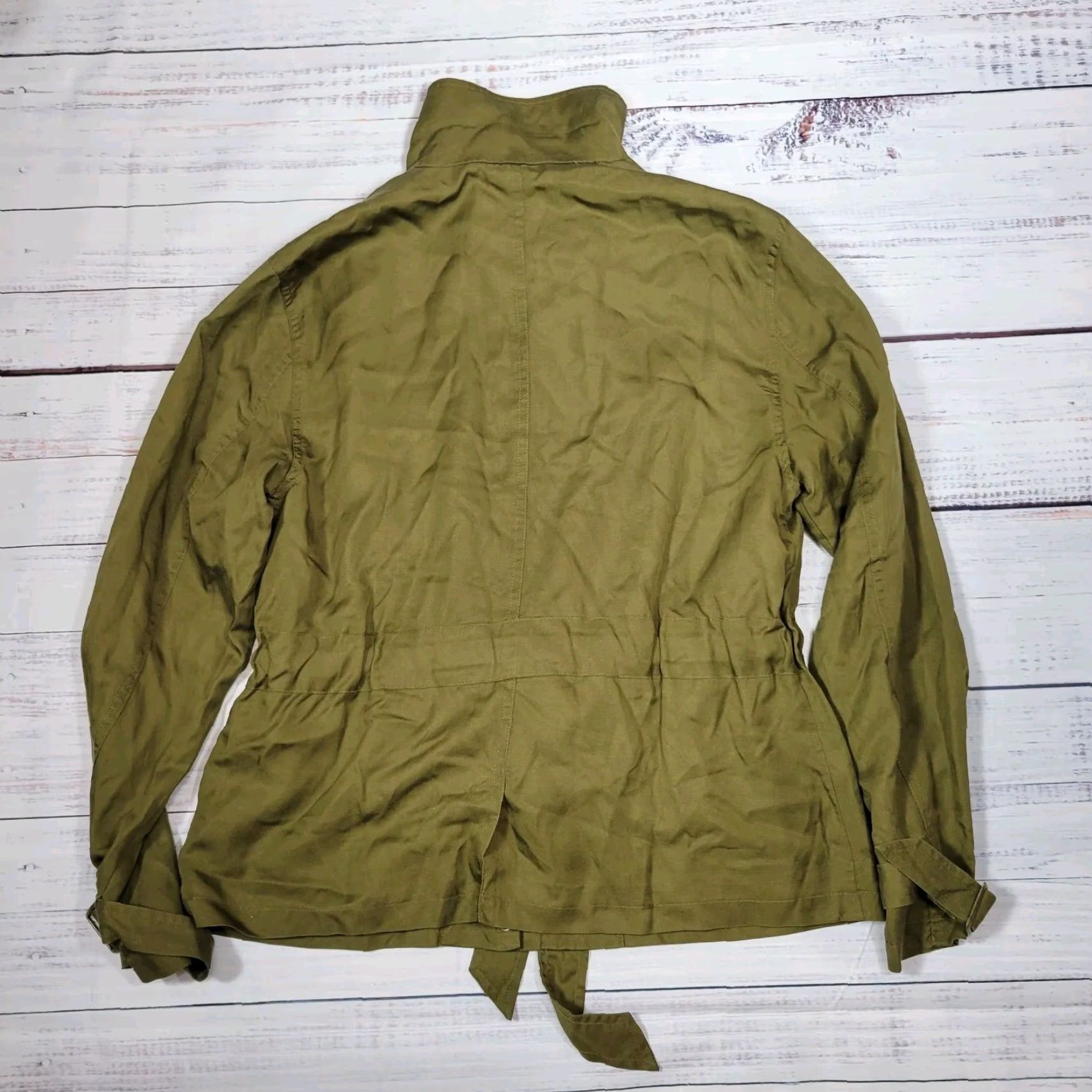 Olive VINTAGE Scoop Women’s Olive Green Military Jacket - Lined, Cargo Utility, Size S, Green, Lyocell, Military Style, New, Jacket, Women, Size S Size S / US 4 / IT 40 - 3 Thumbnail