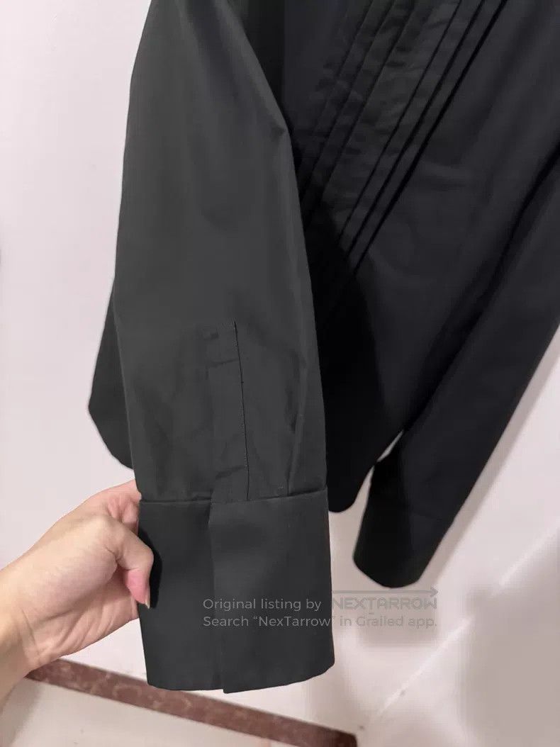 Saint Laurent Paris Saint Laurent Paris Black Samurai Mandarin Collar Accordio Size M / US 6-8 / IT 42-44 - 4 Thumbnail