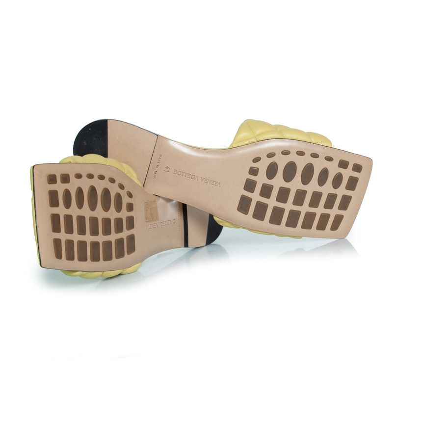 Bottega Veneta Bottega Veneta, yellow leather lido sandals Size US 11 / IT 41 - 2 Thumbnail